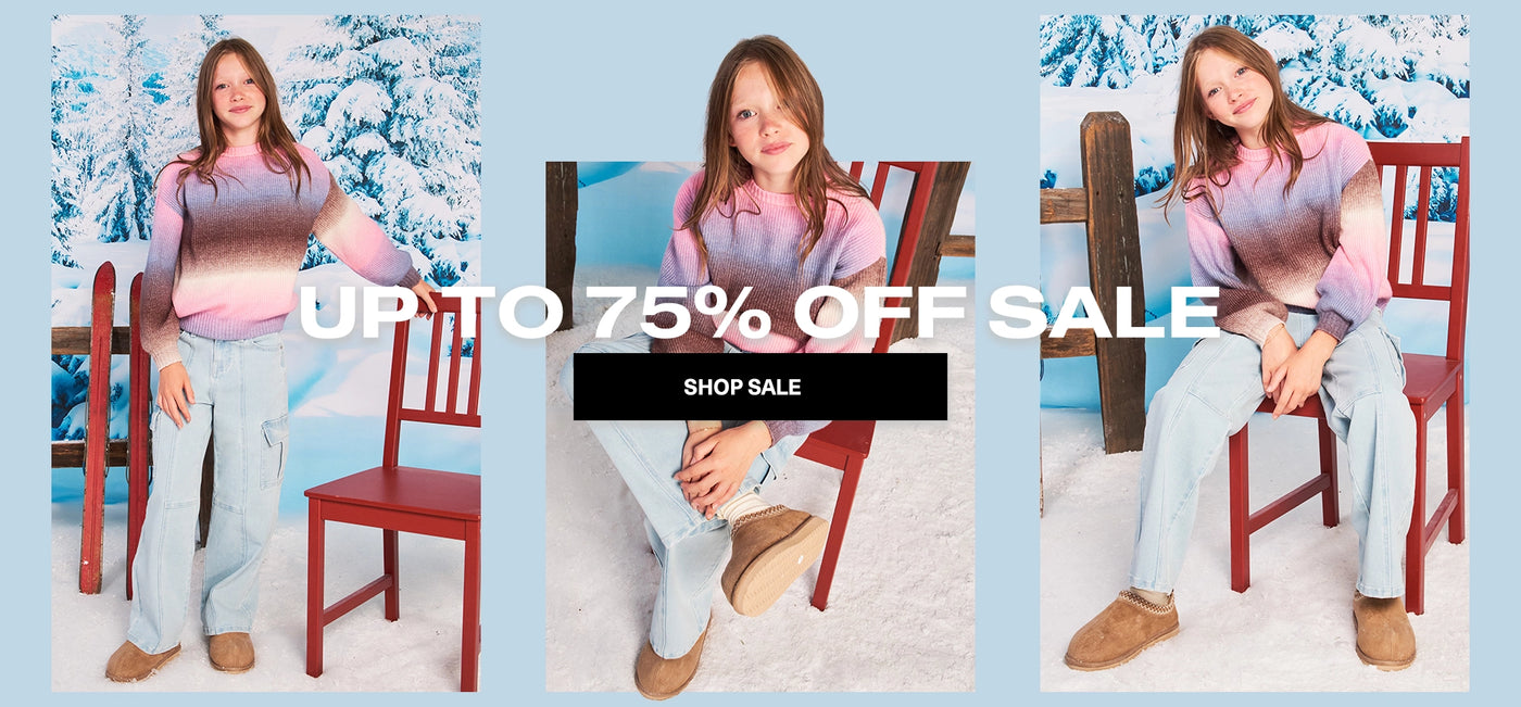 up to 75% off sale desktop banner