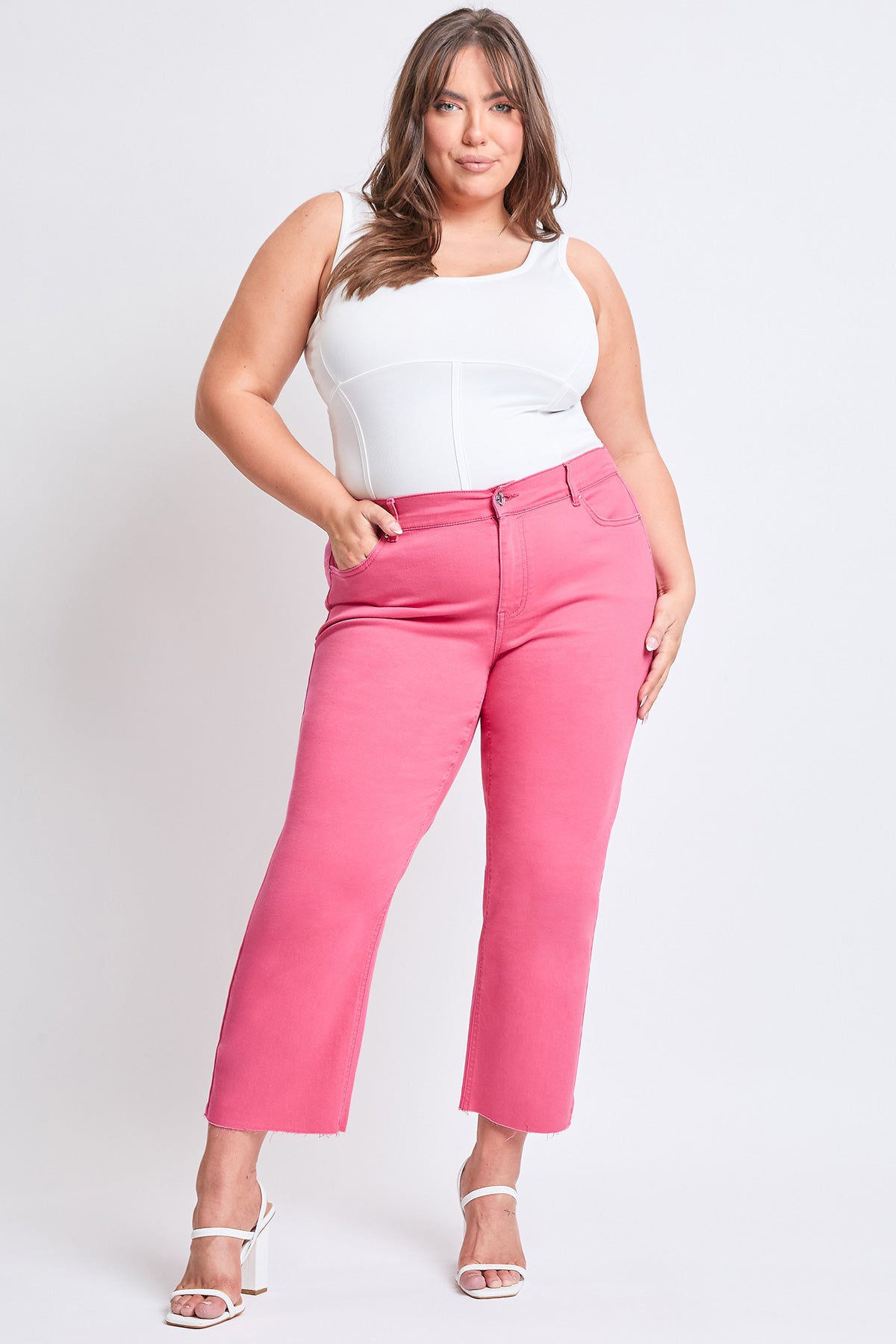 Women´s Plus High-Rise Cropped Wide Leg Trouser