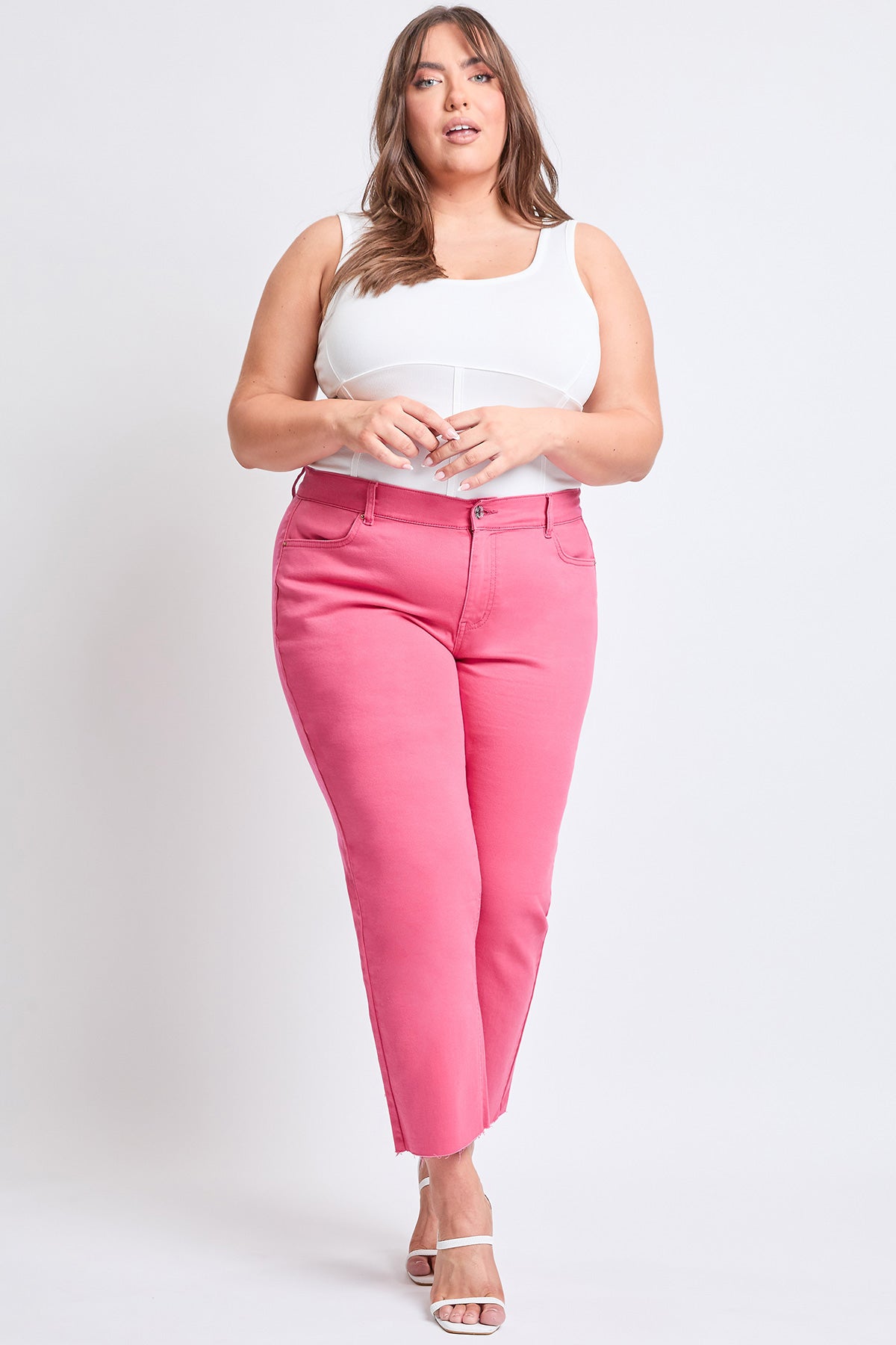 Women´s Plus High-Rise Cropped Wide Leg Trouser