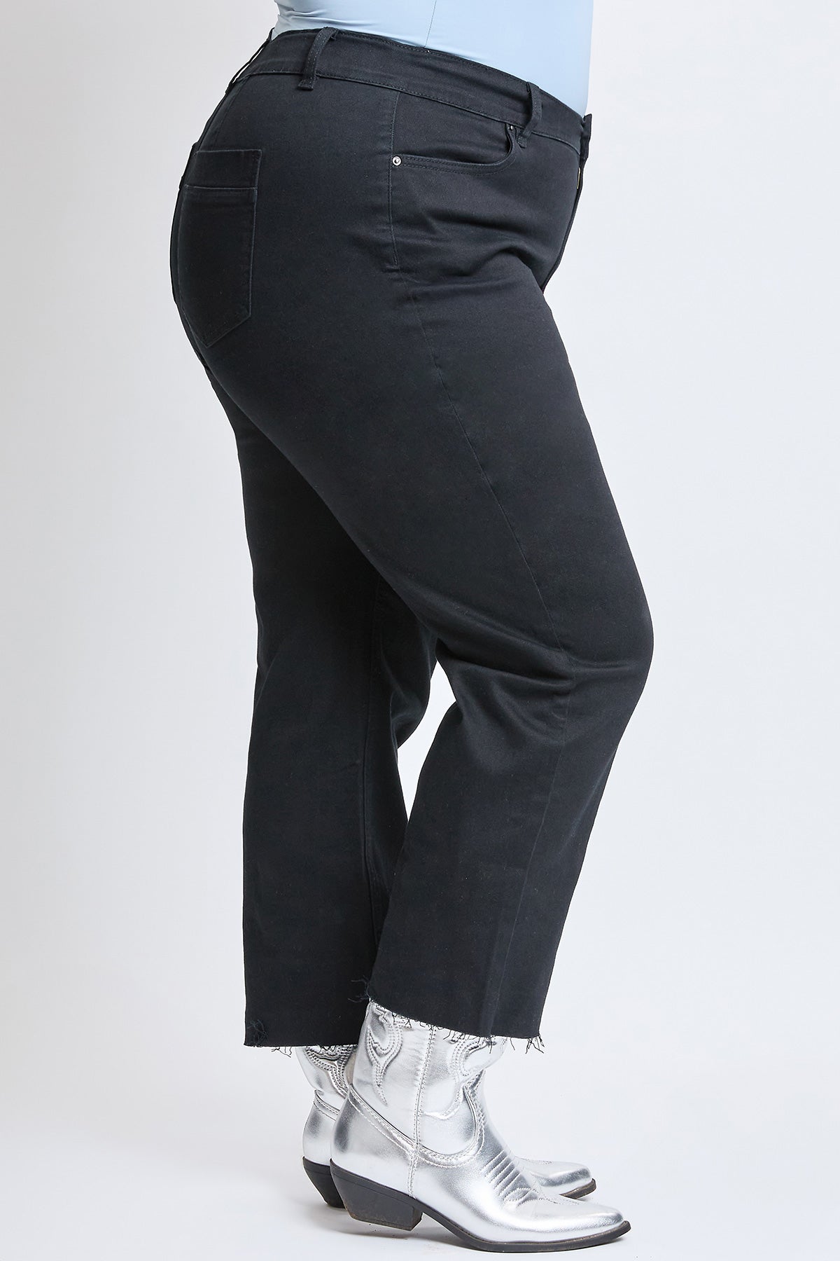 Women´s Plus High-Rise Cropped Wide Leg Trouser