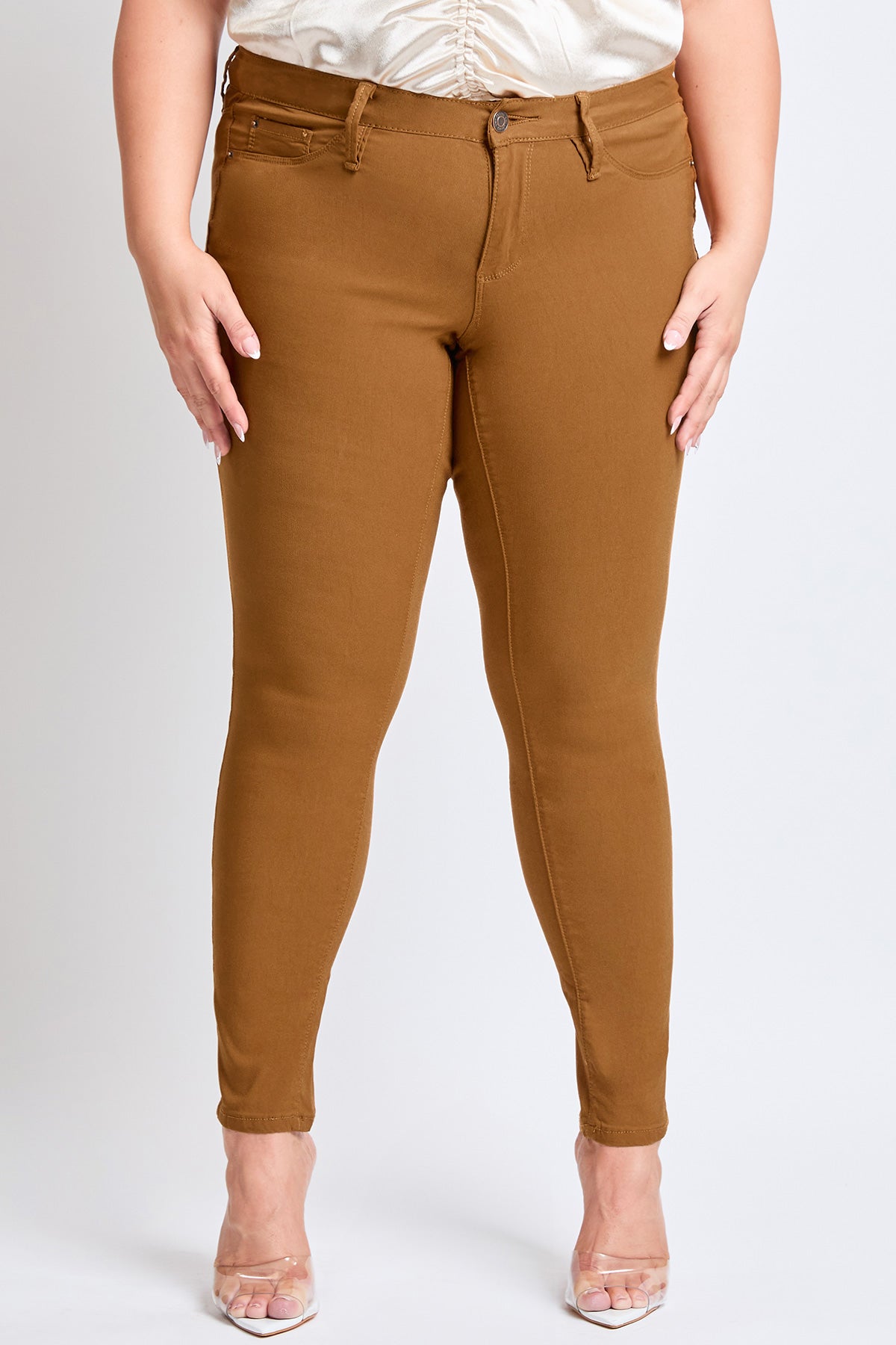 Plus Size Women's Hyperstretch Forever Color Skinny Pants - Warm Tones