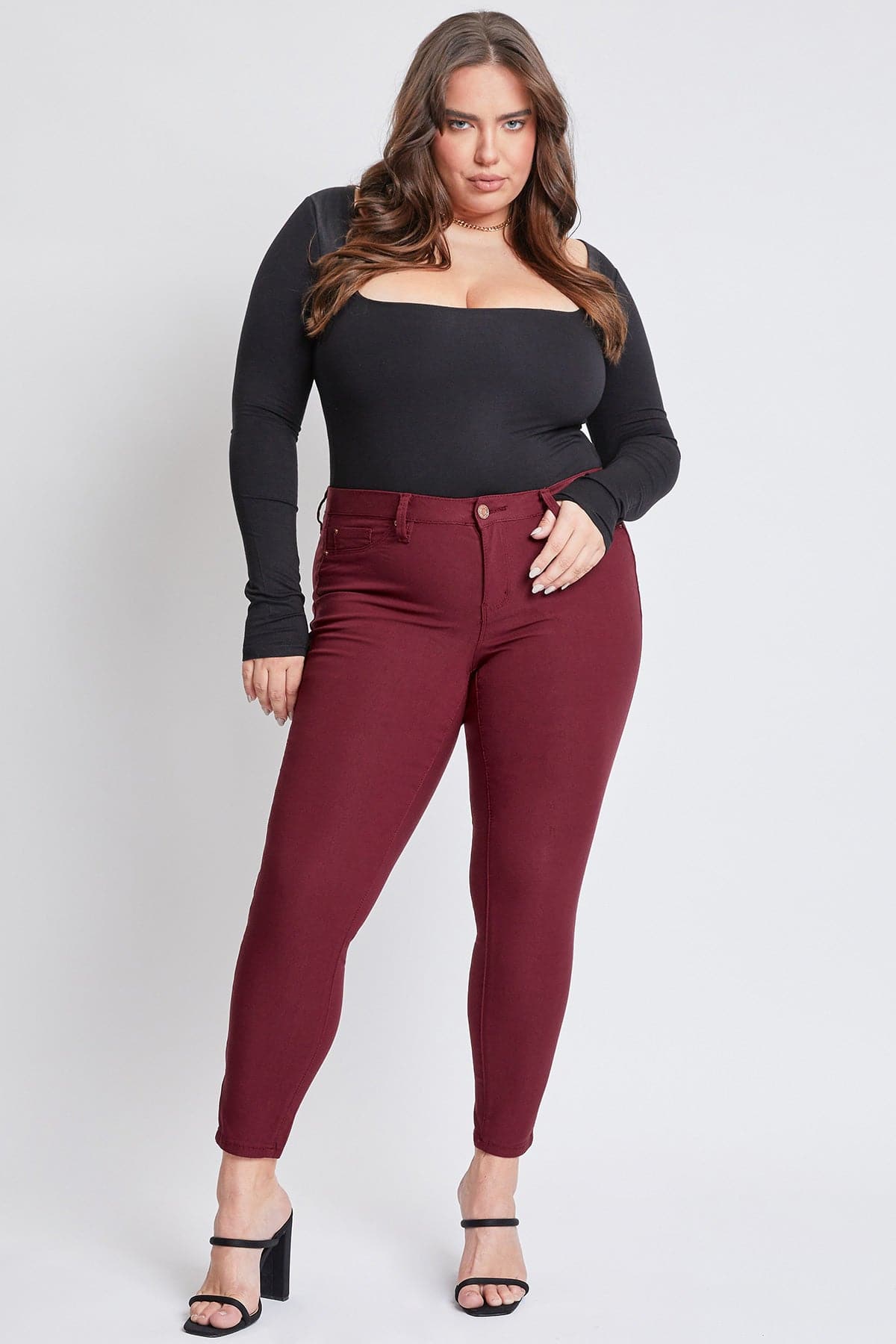 Plus Size Women's Hyperstretch Forever Color Skinny Pants - Warm Tones