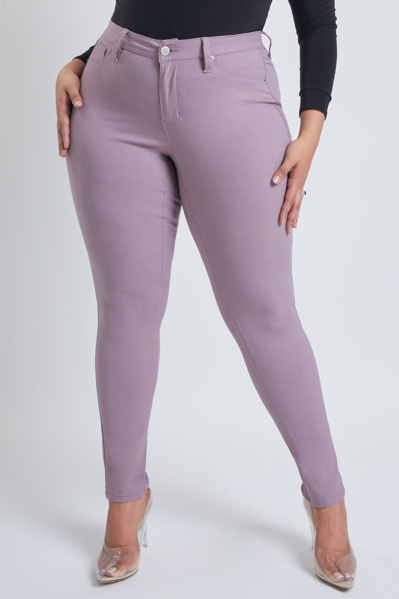 Plus Size Women's Hyperstretch Forever Color Pants - Pastels