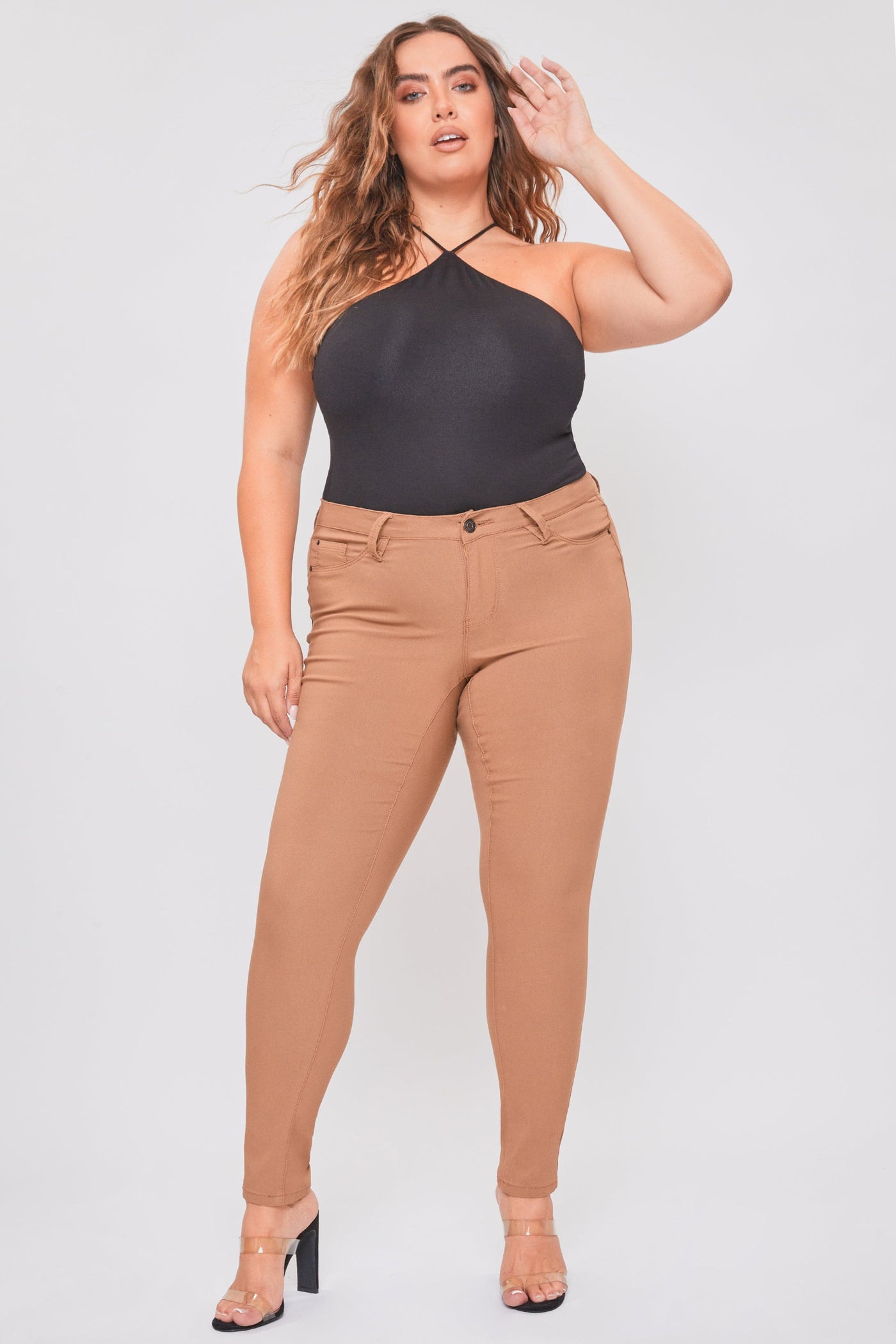 Plus Size Women's Hyperstretch Forever Color Skinny Pants - Warm Tones