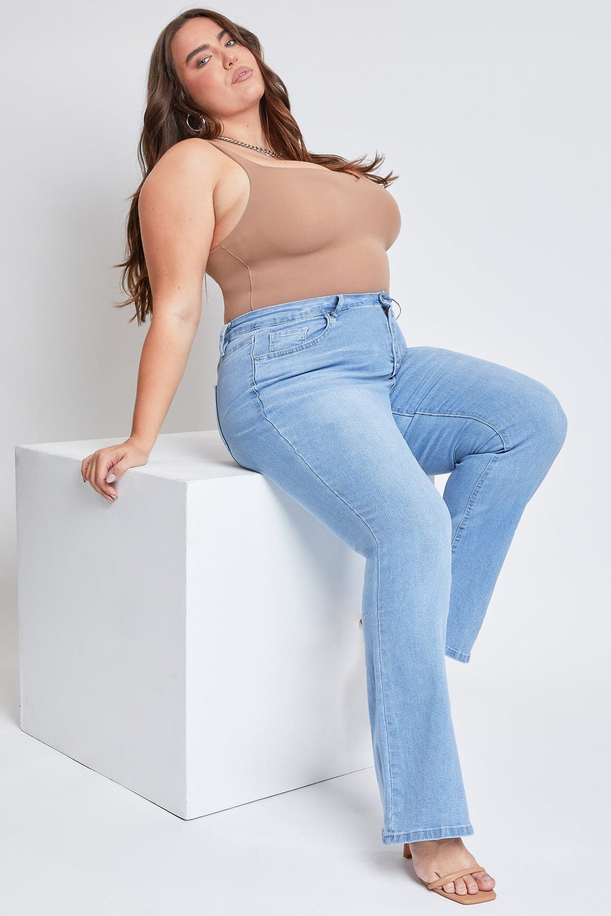 Plus Size Women's Flare Jeans