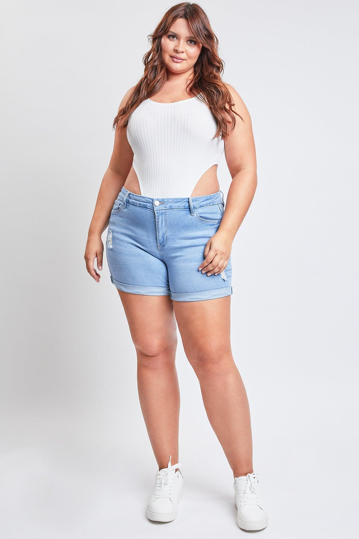 Plus Size Women's Curvy Fit Ultra  Cuffed Shorts