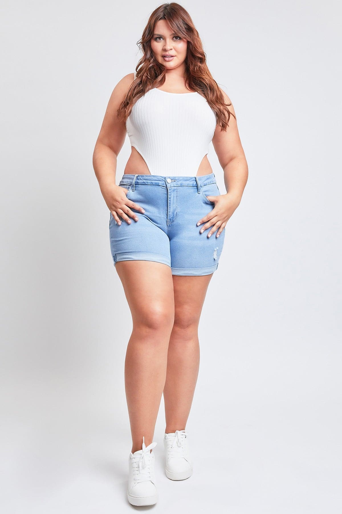 Plus Size Women's Curvy Fit Ultra  Cuffed Shorts