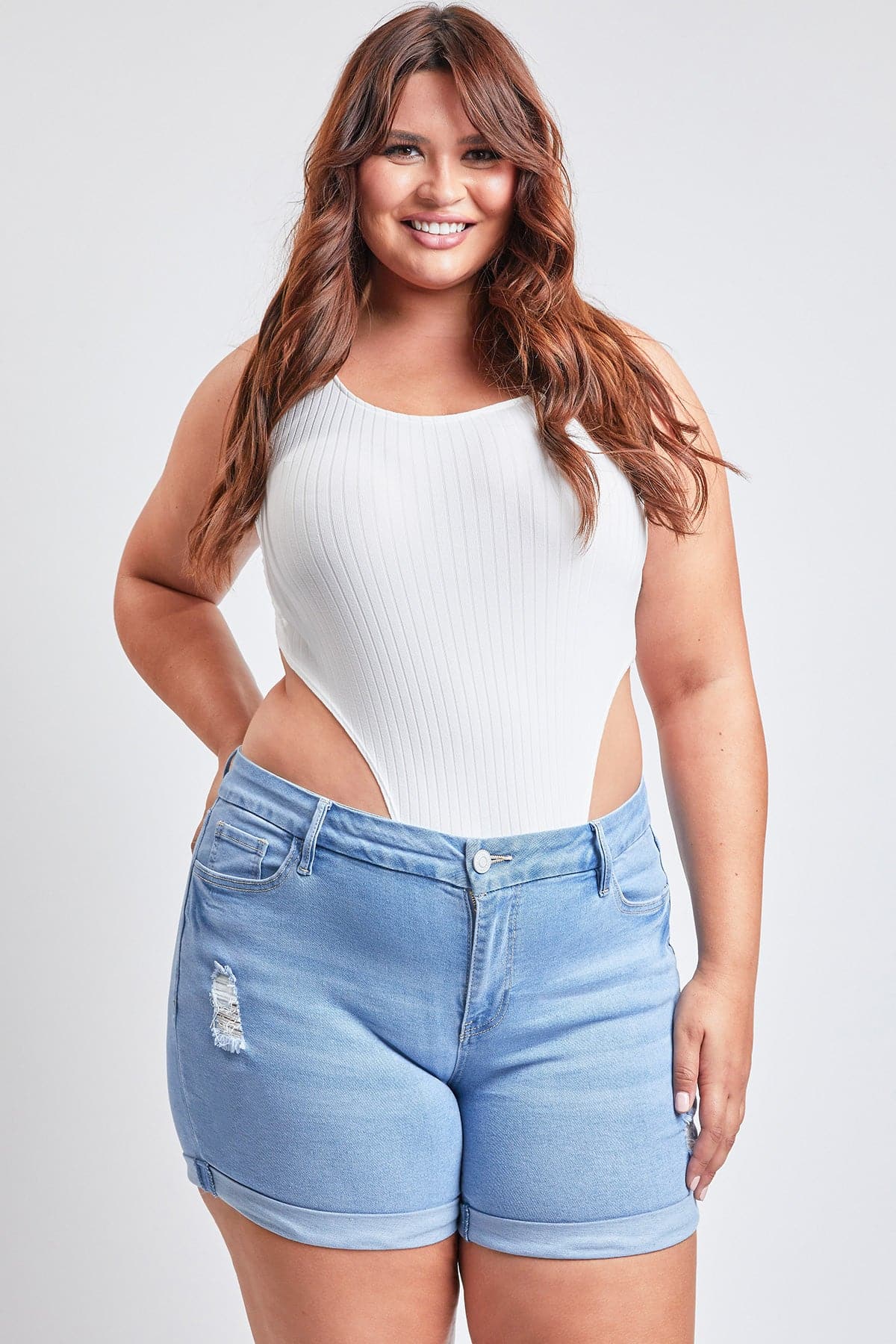 Plus Size Women's Curvy Fit Ultra  Cuffed Shorts