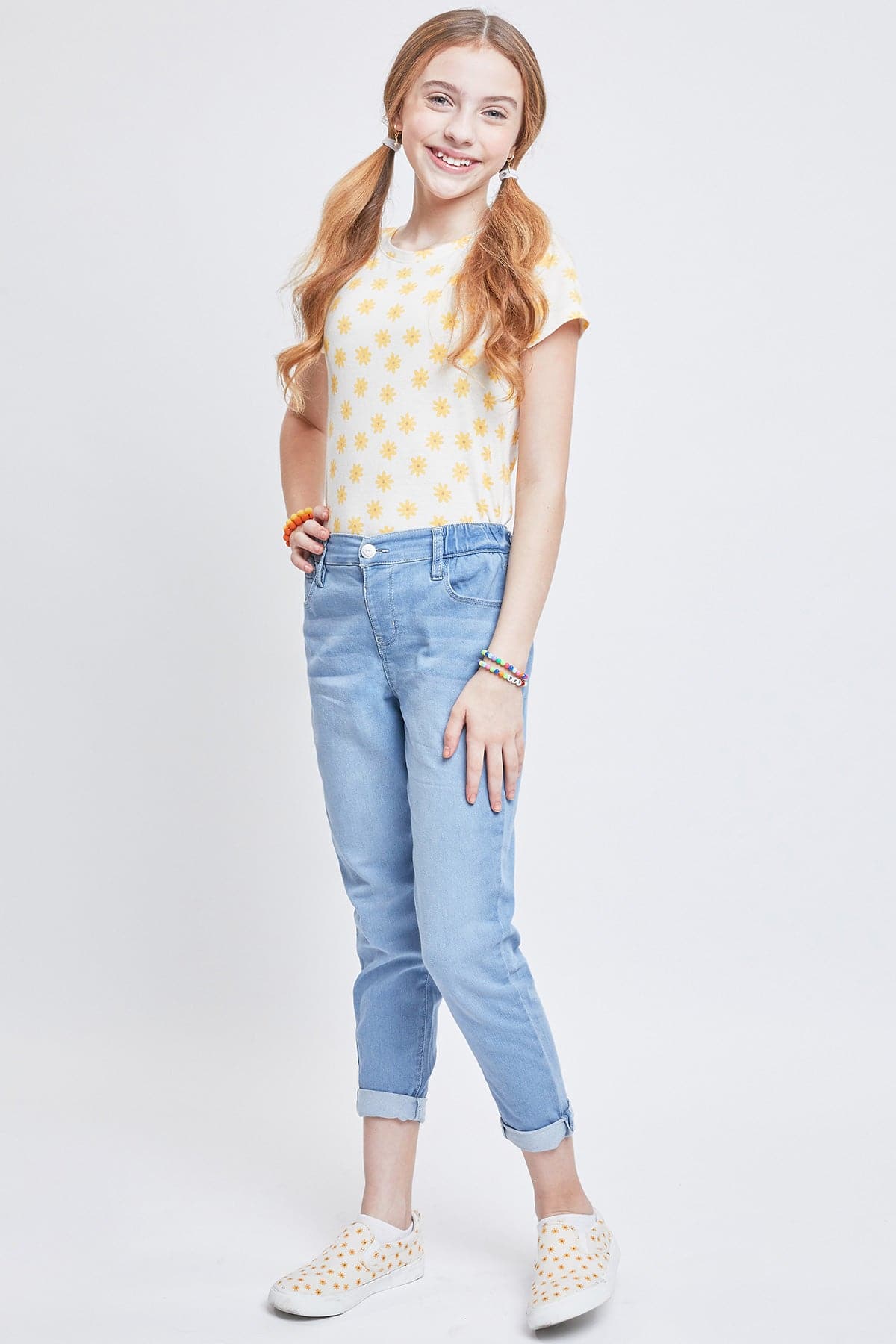 Girls Pull On Balloon Fit Jeans