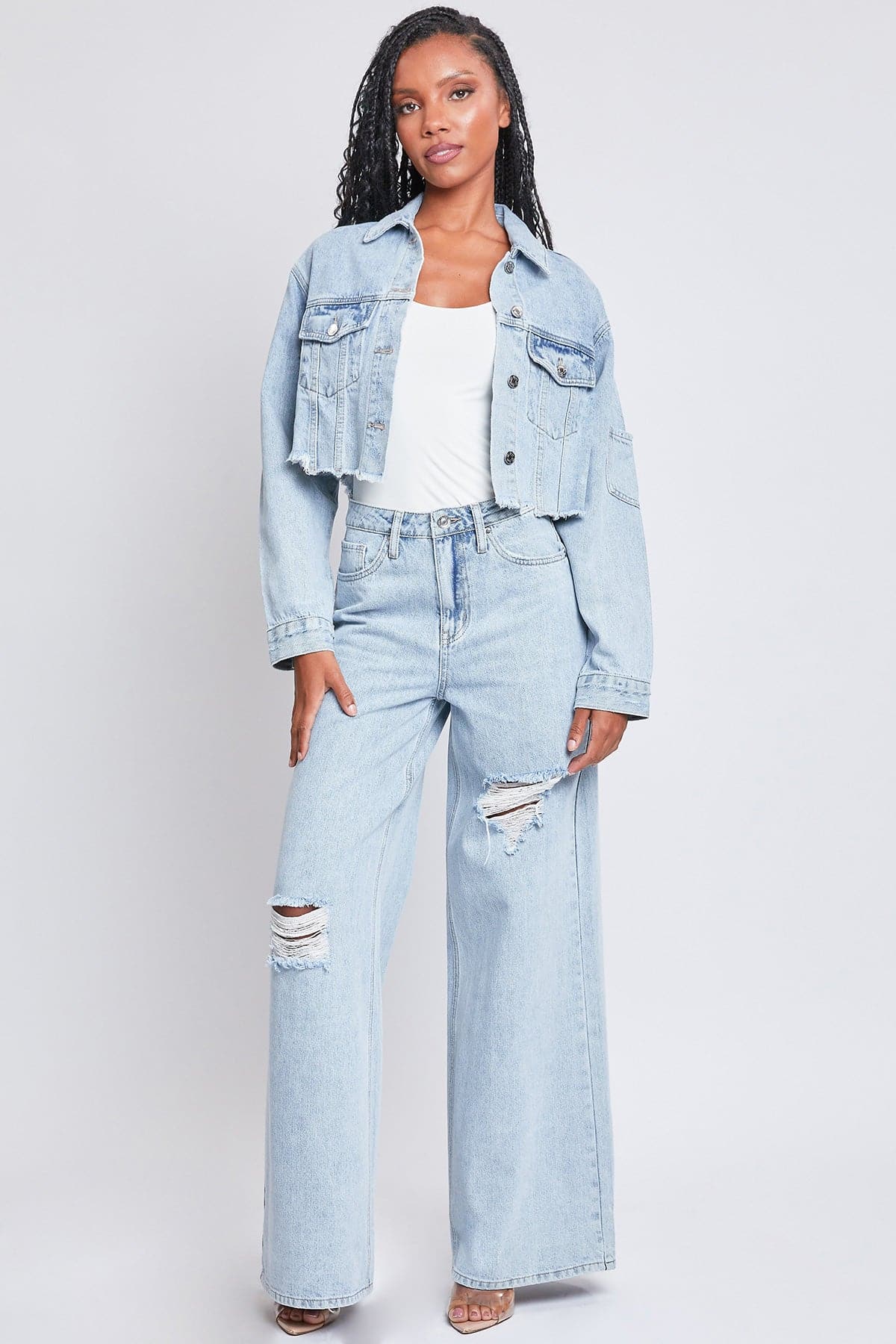 Women's Cropped Denim Jacket