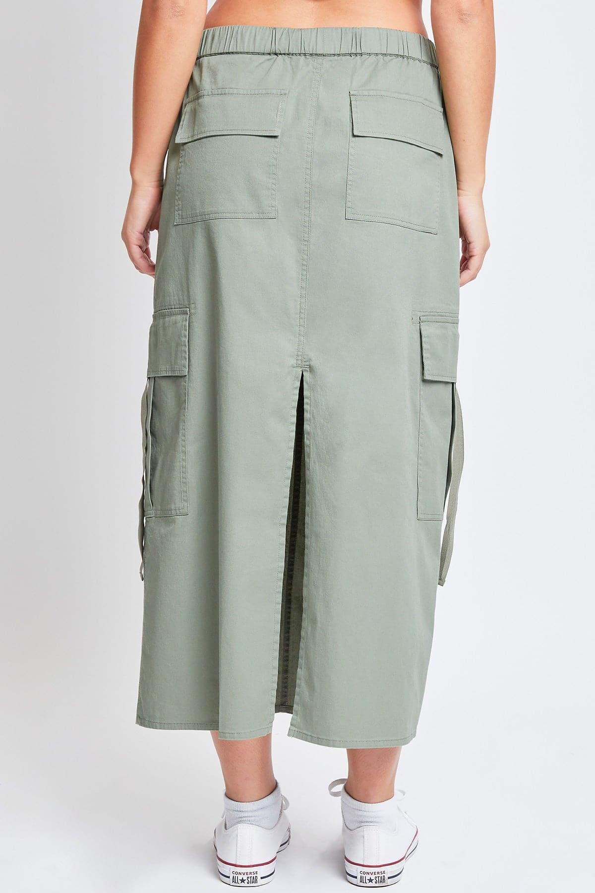 Women’s Poplin Maxi Drawcord Cargo Skirt