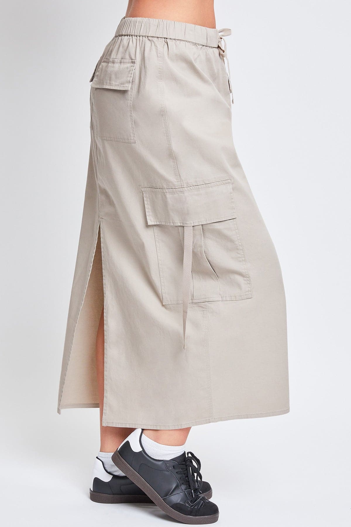 Women’s Poplin Maxi Drawcord Cargo Skirt