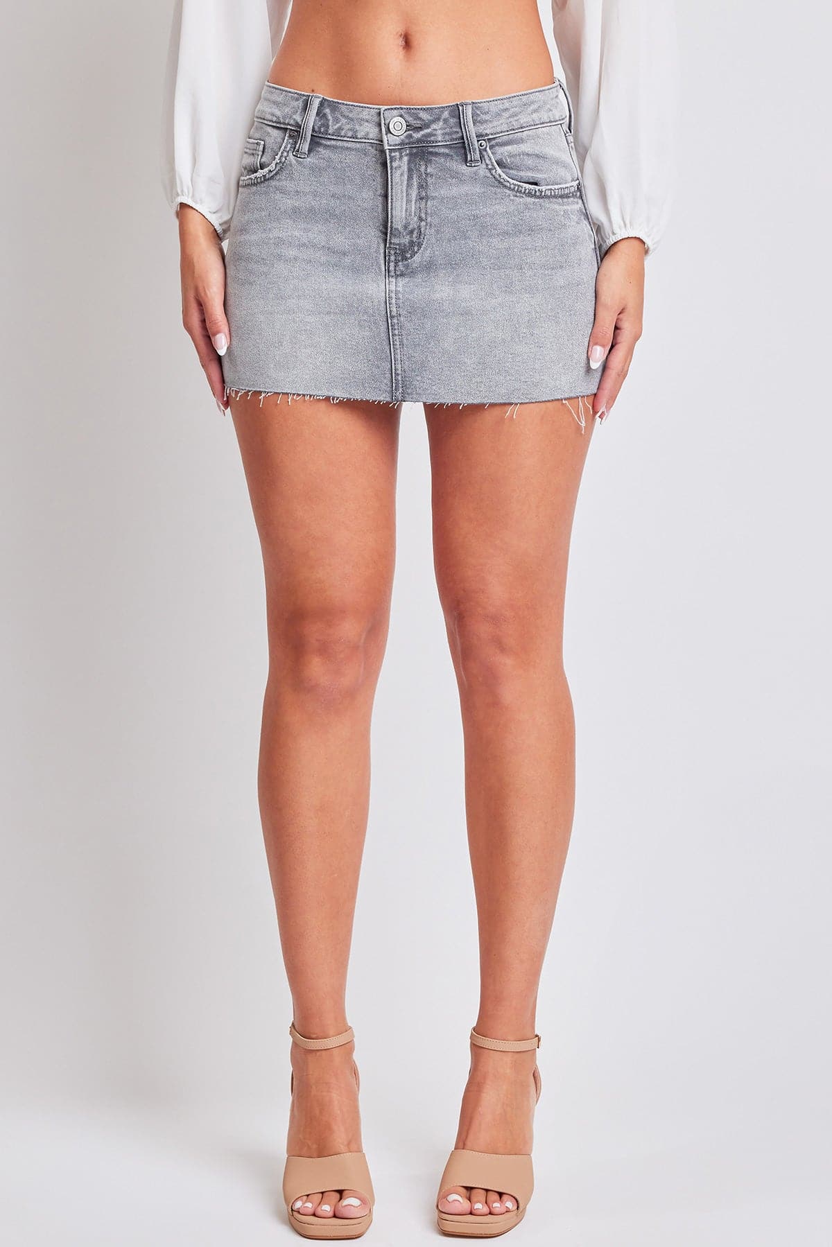 Women's Micro Mini Skirt With Raw Hem