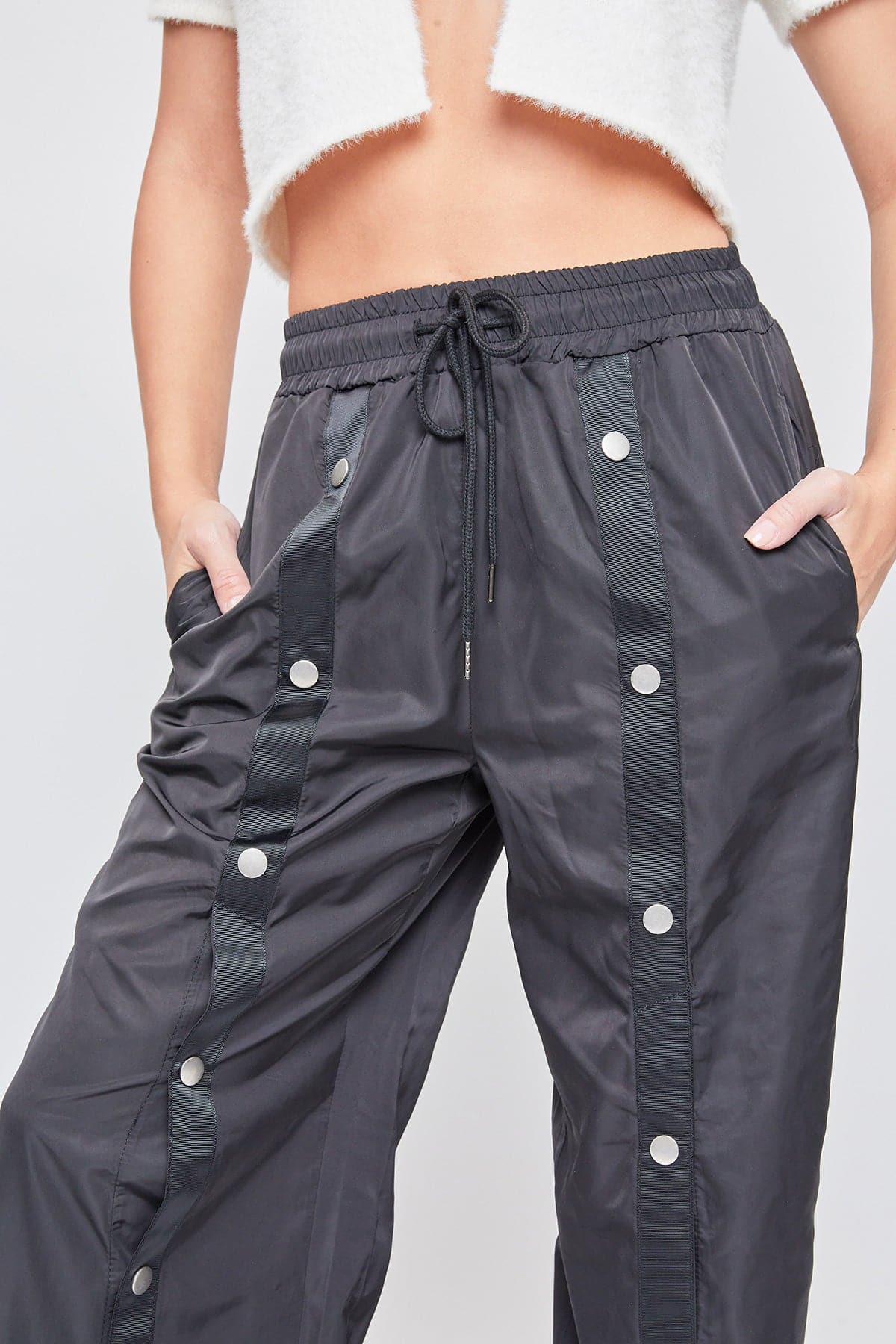 Women's Snap Wide Leg Utility Pants