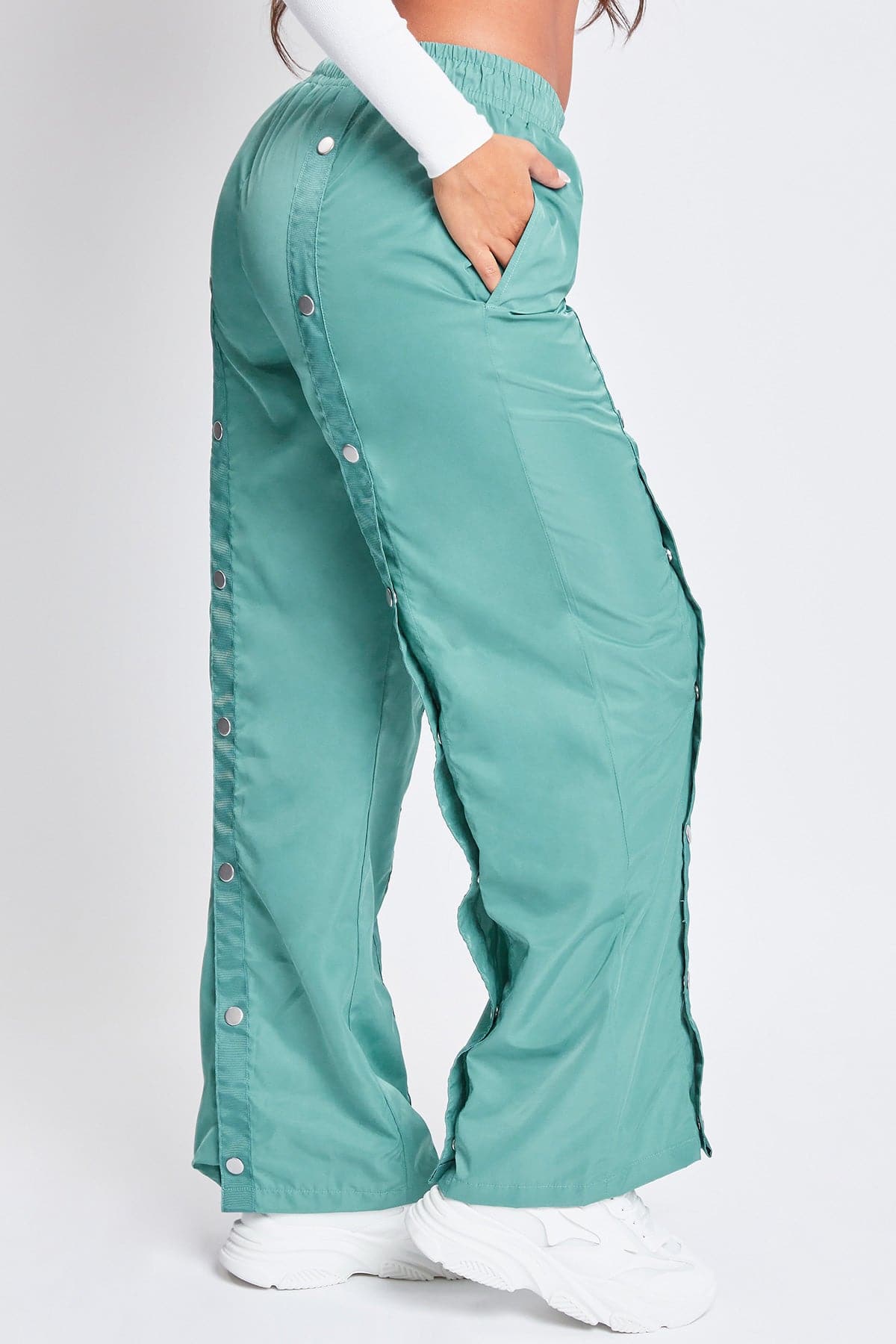 Women's Snap Wide Leg Utility Pants