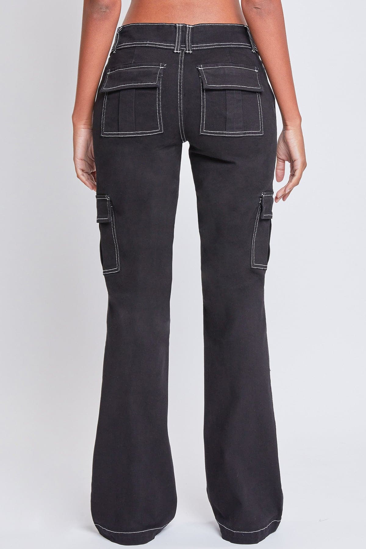 Women's 2 Button Low Rise Cargo Flare Pants