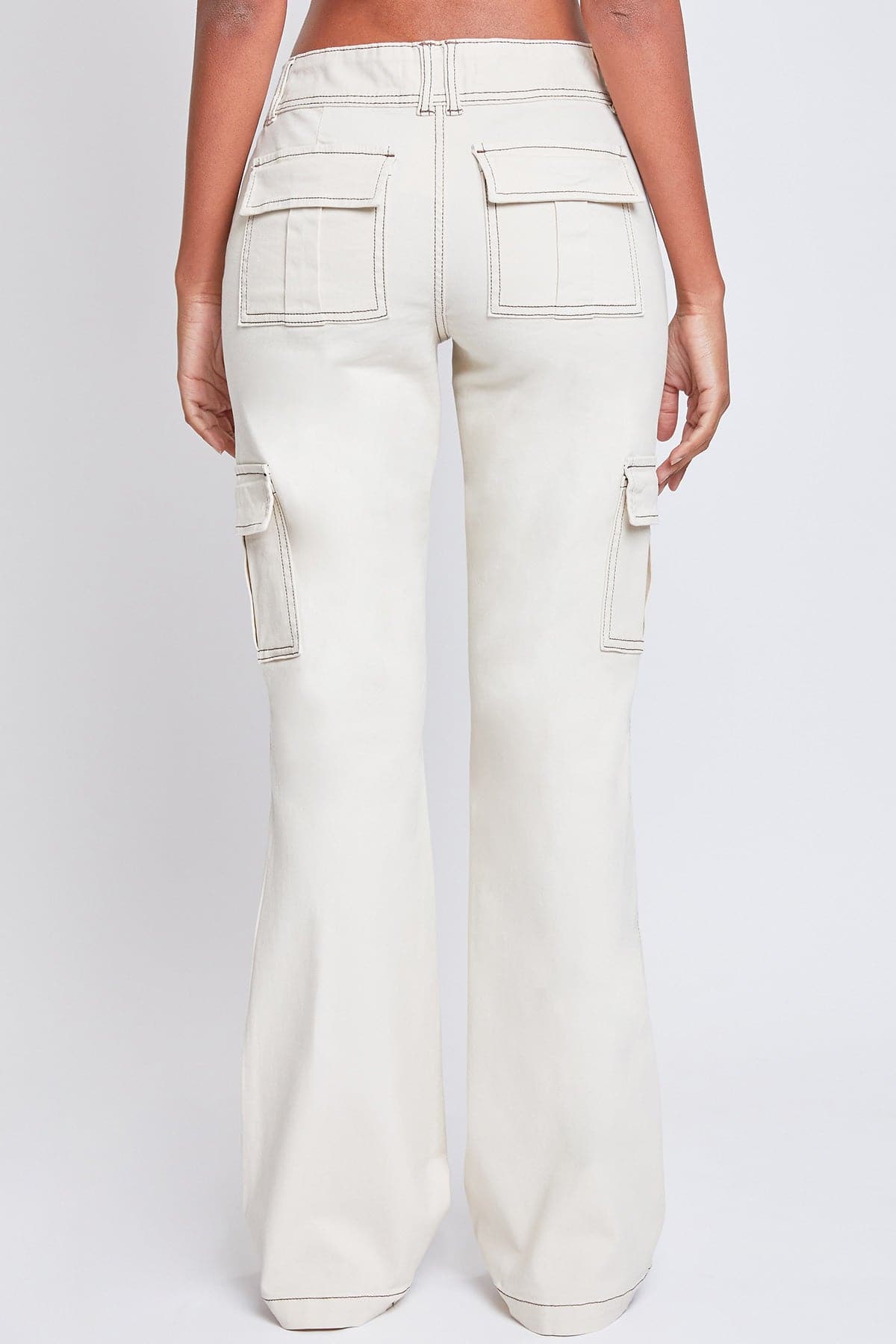 Women's 2 Button Low Rise Cargo Flare Pants