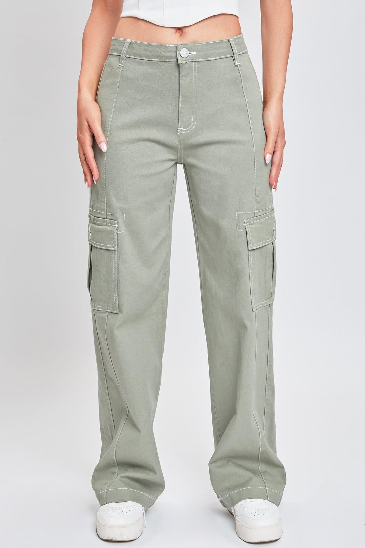 Women's Cargo Pants With Front Seam