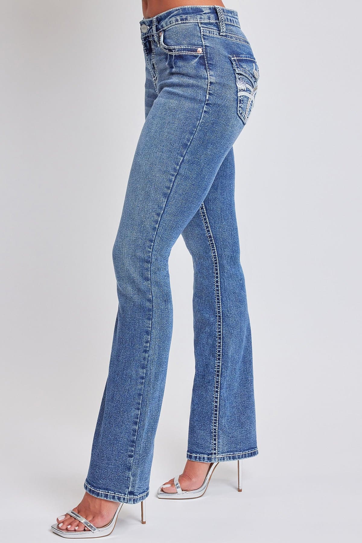 Women’s Premium Heavy Stitch Mid-Rise Bootcut Jeans