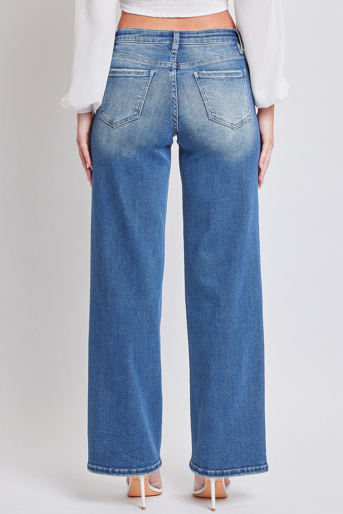 Women's Mid Rise Wide Leg Jeans