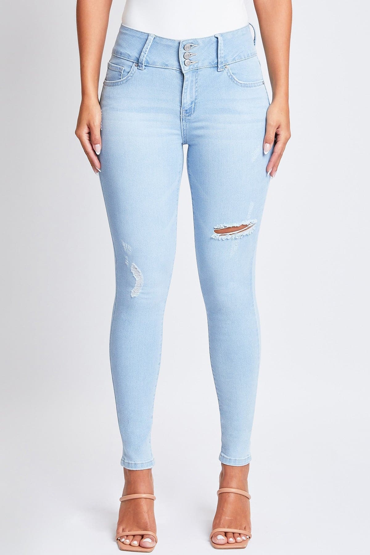 L Warm Light Blue Rips
