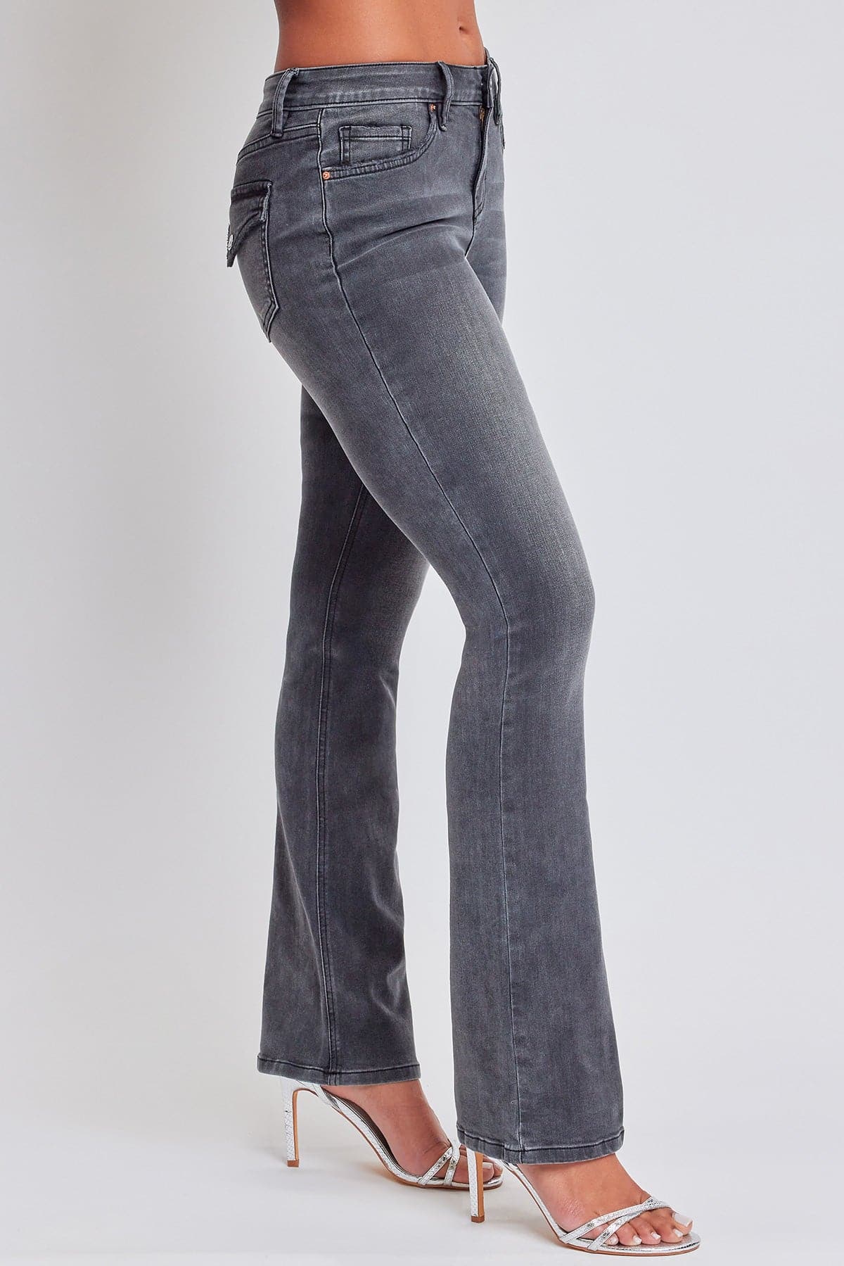 Women's Bootcut Jeans with Flap Pockets