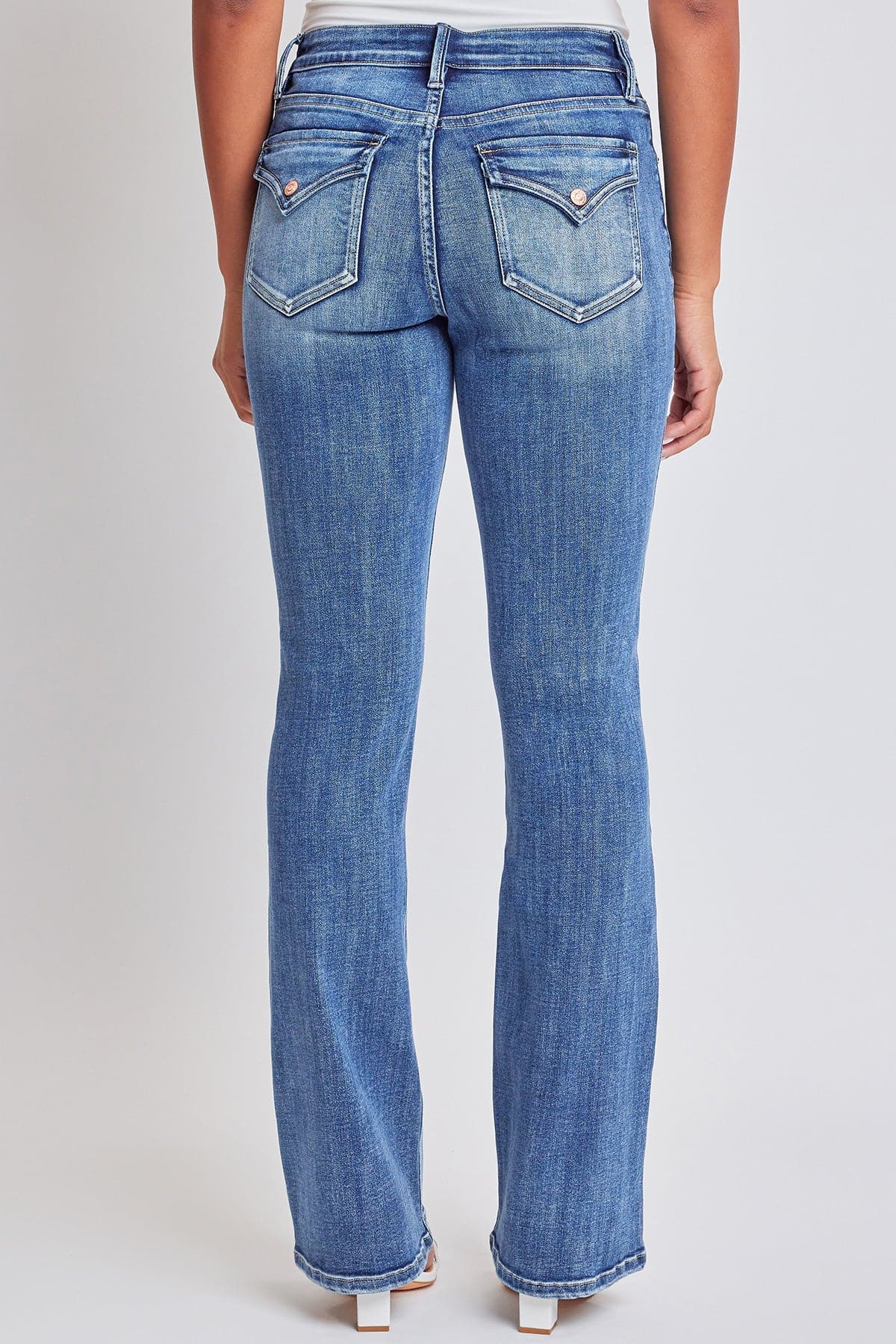 Women's Bootcut Jeans with Flap Pockets