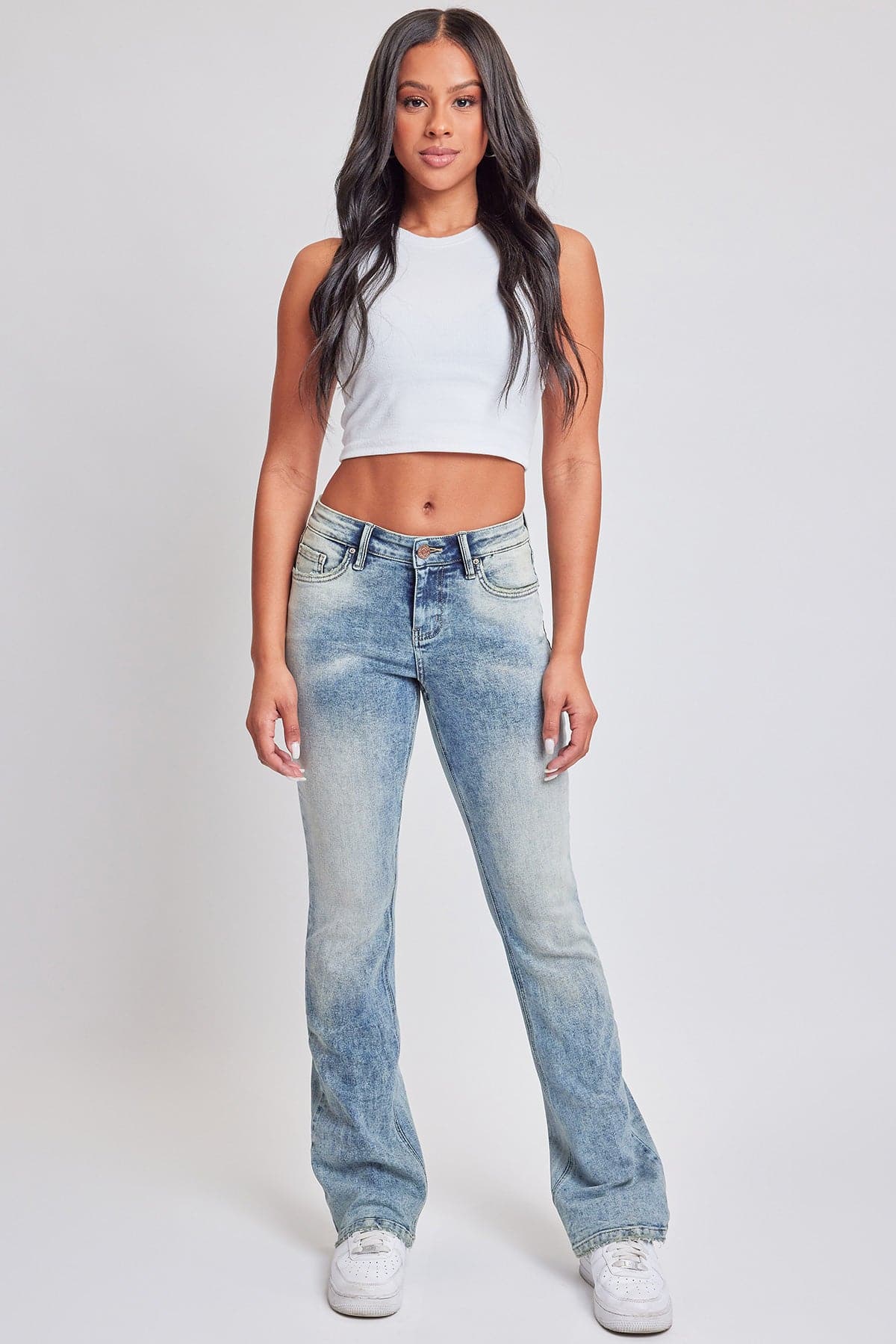 Women's Bootcut Jeans with Flap Pockets