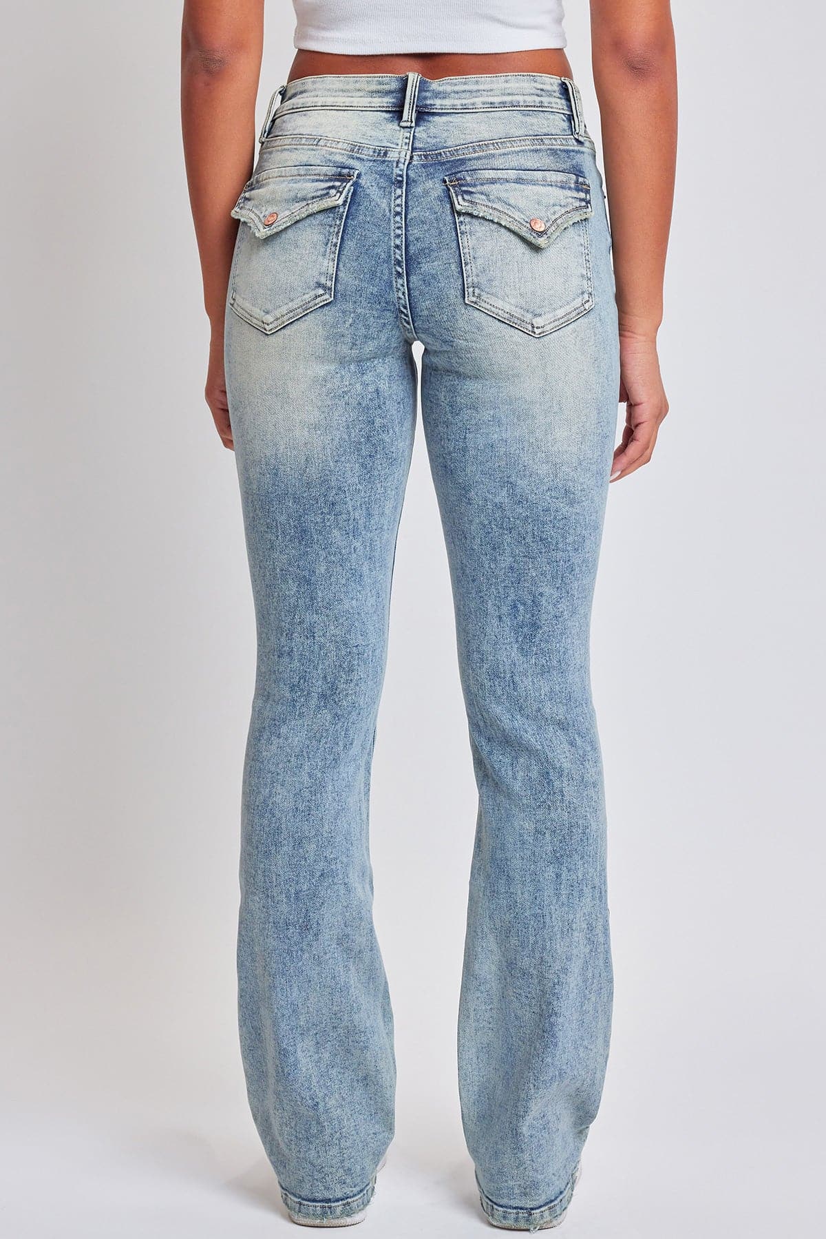 Women's Bootcut Jeans with Flap Pockets