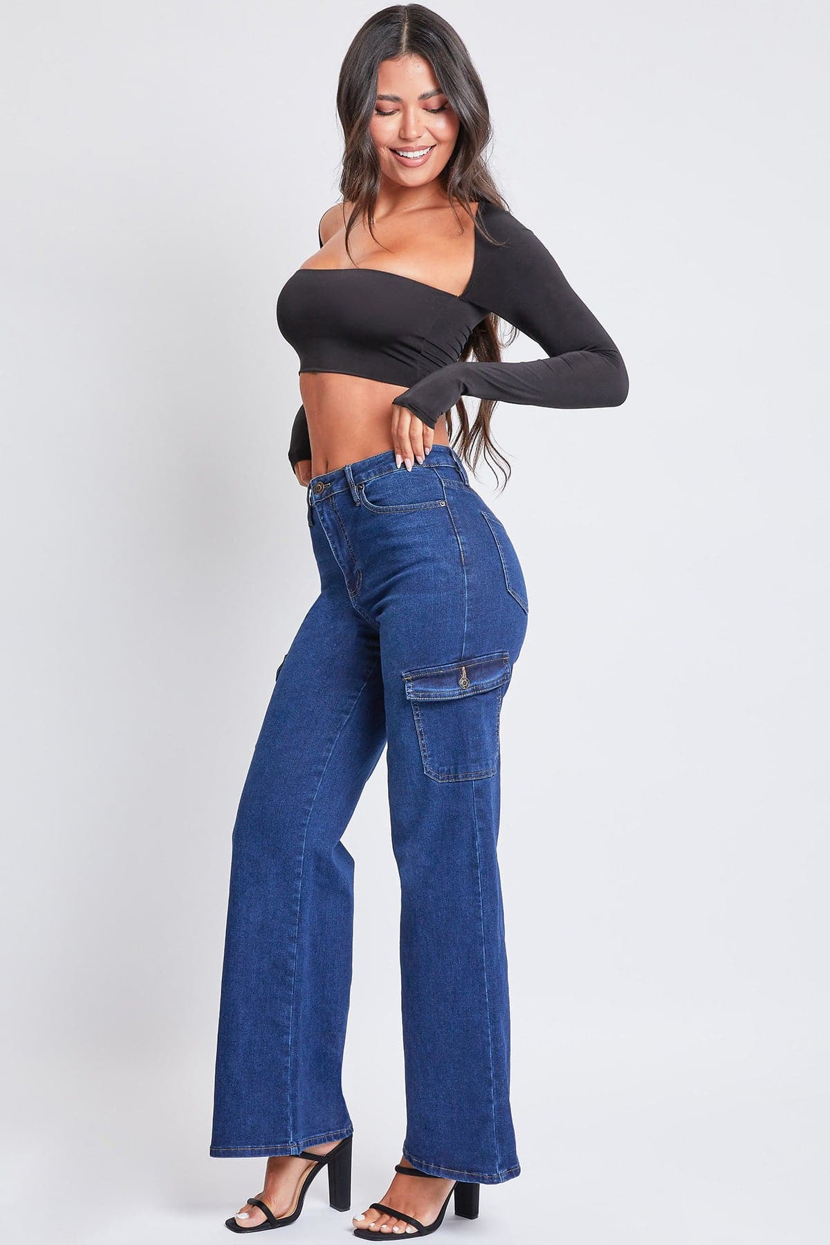 Women's Skater Cargo Wide Leg Jeans