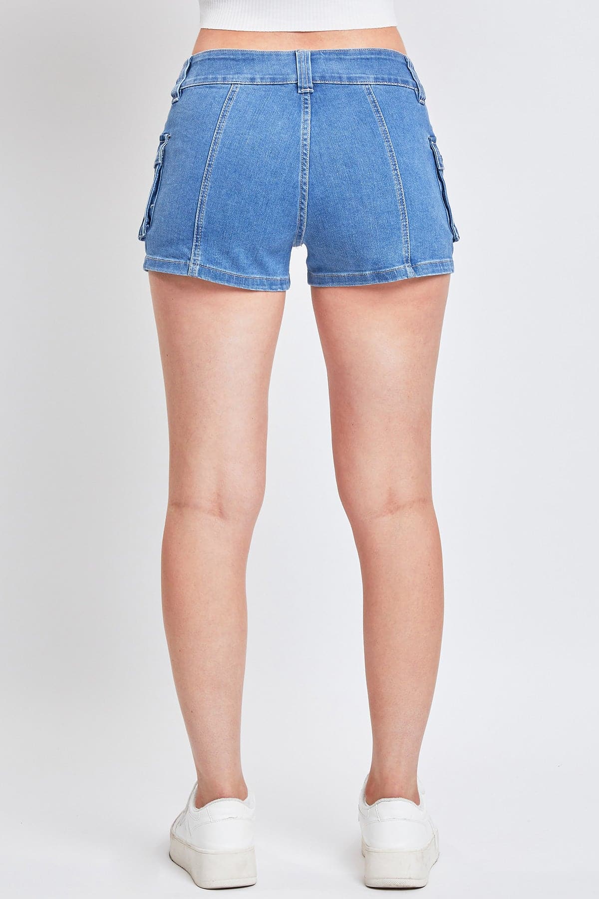 Women’s Low Rise Denim Cargo Shorts