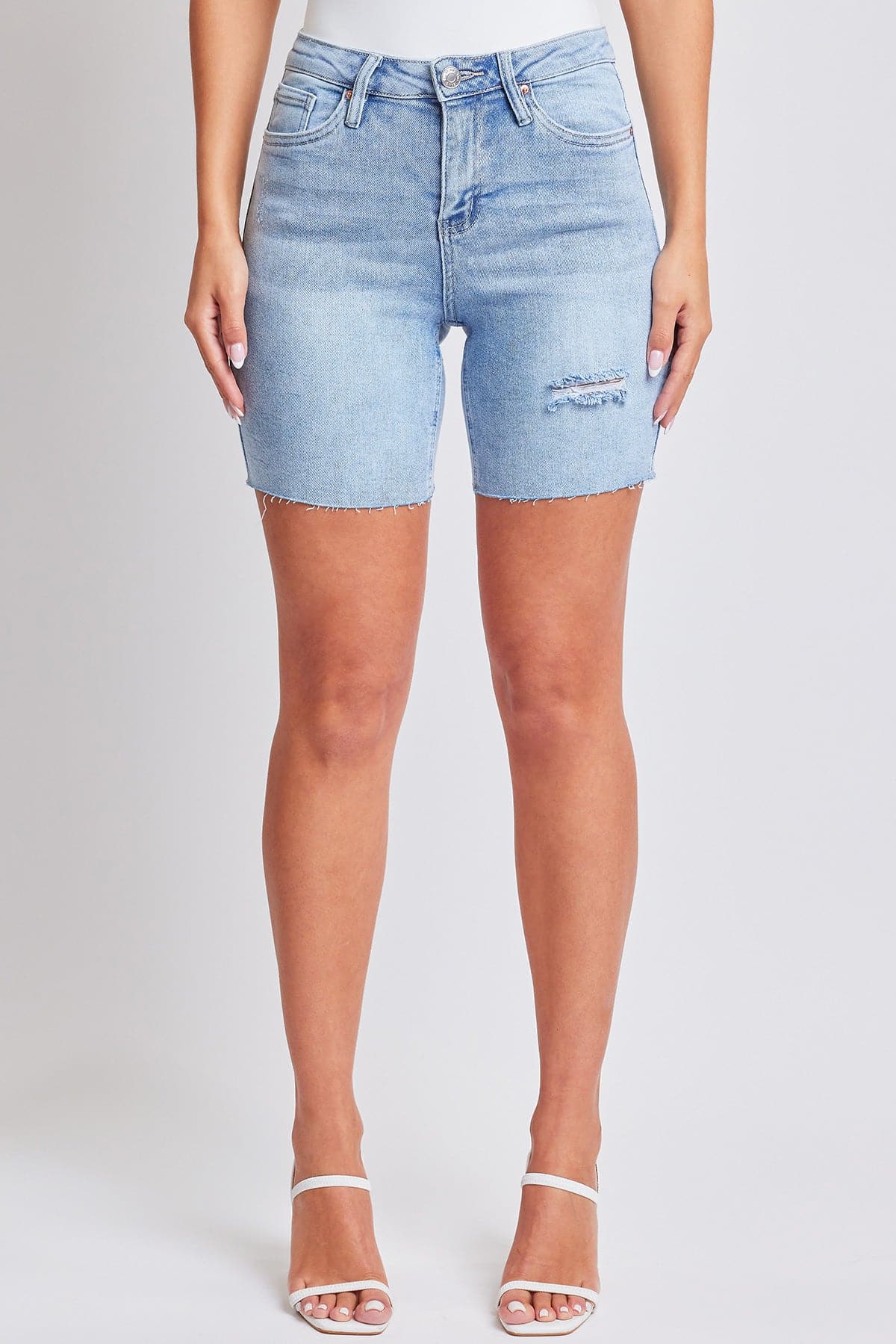 Women's High Rise Long Short Denim