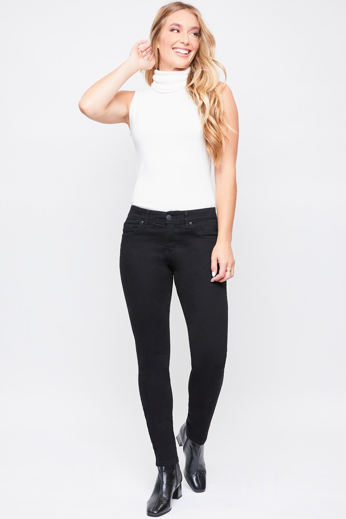 Women's Elastic Waistband Skinny Jeans