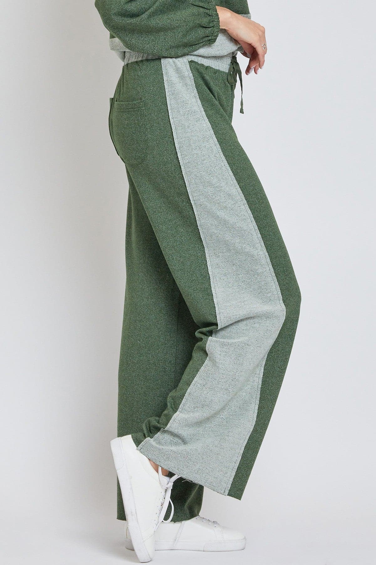 Women's Pull On Wide Leg Pant with Raw Edge Hem