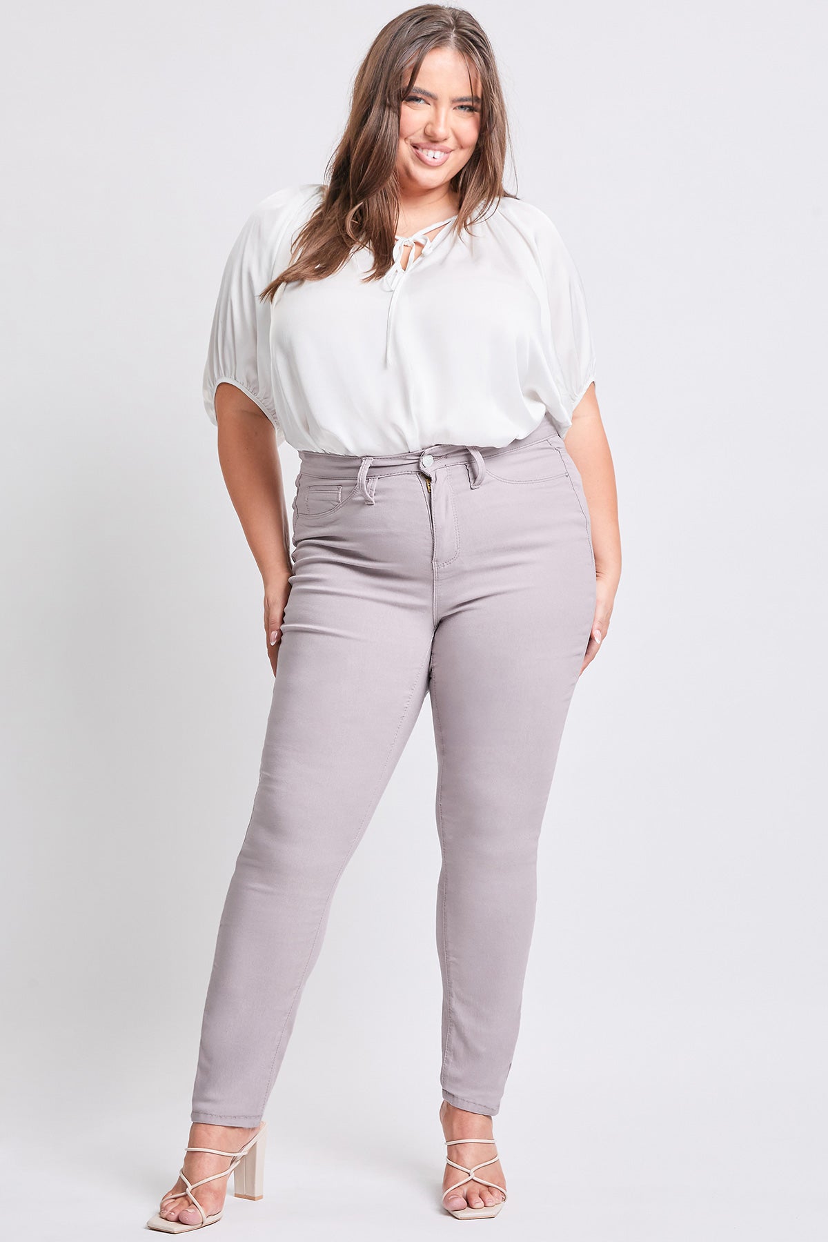 Women's Plus Size Hyperstretch Tummy Control High Rise Skinny Pants