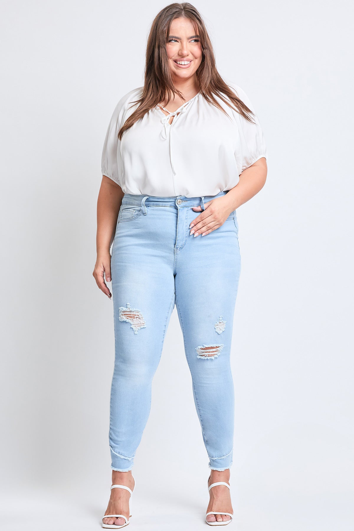 L Light Blue Rips