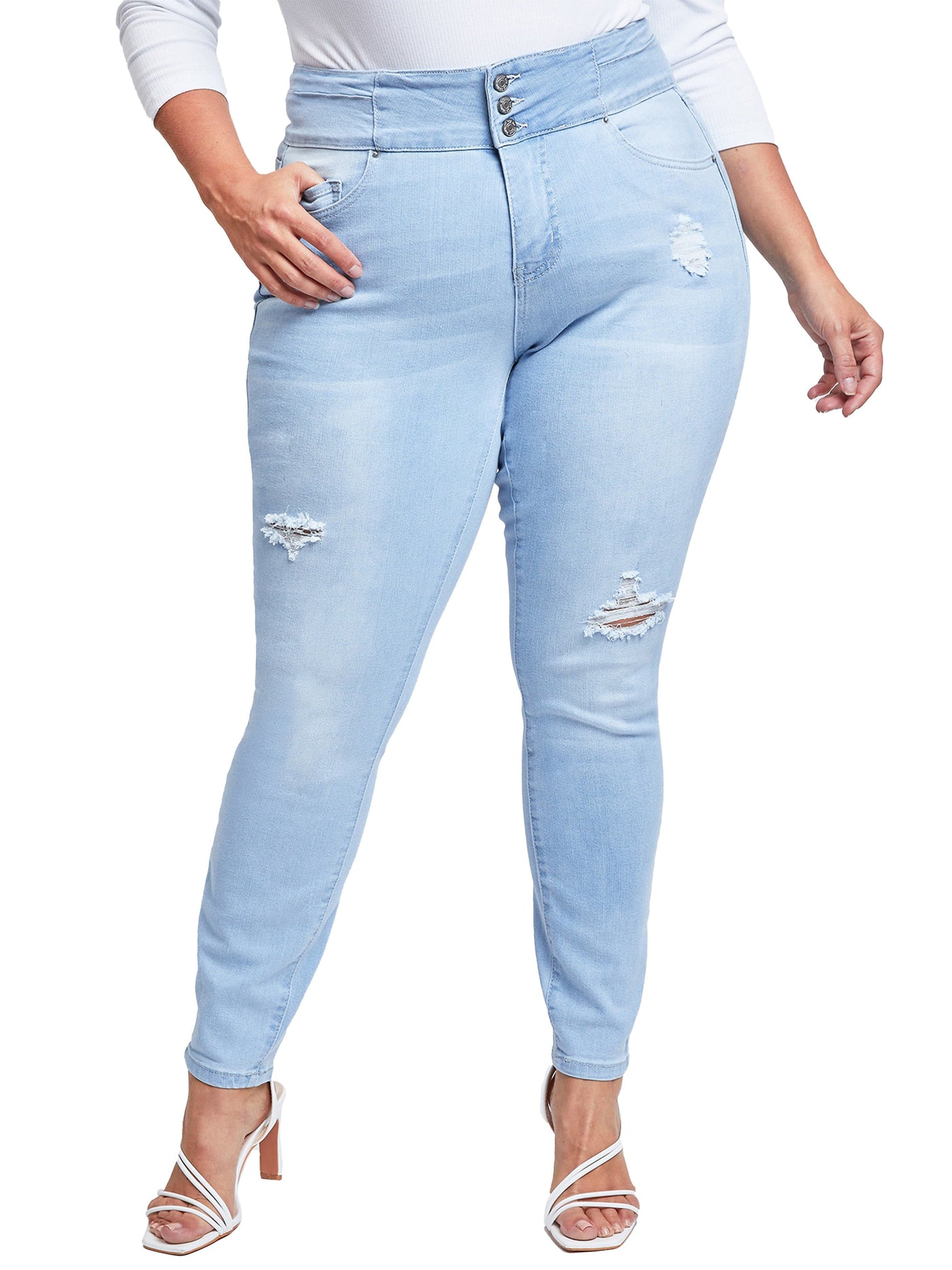 L Light Blue Rips