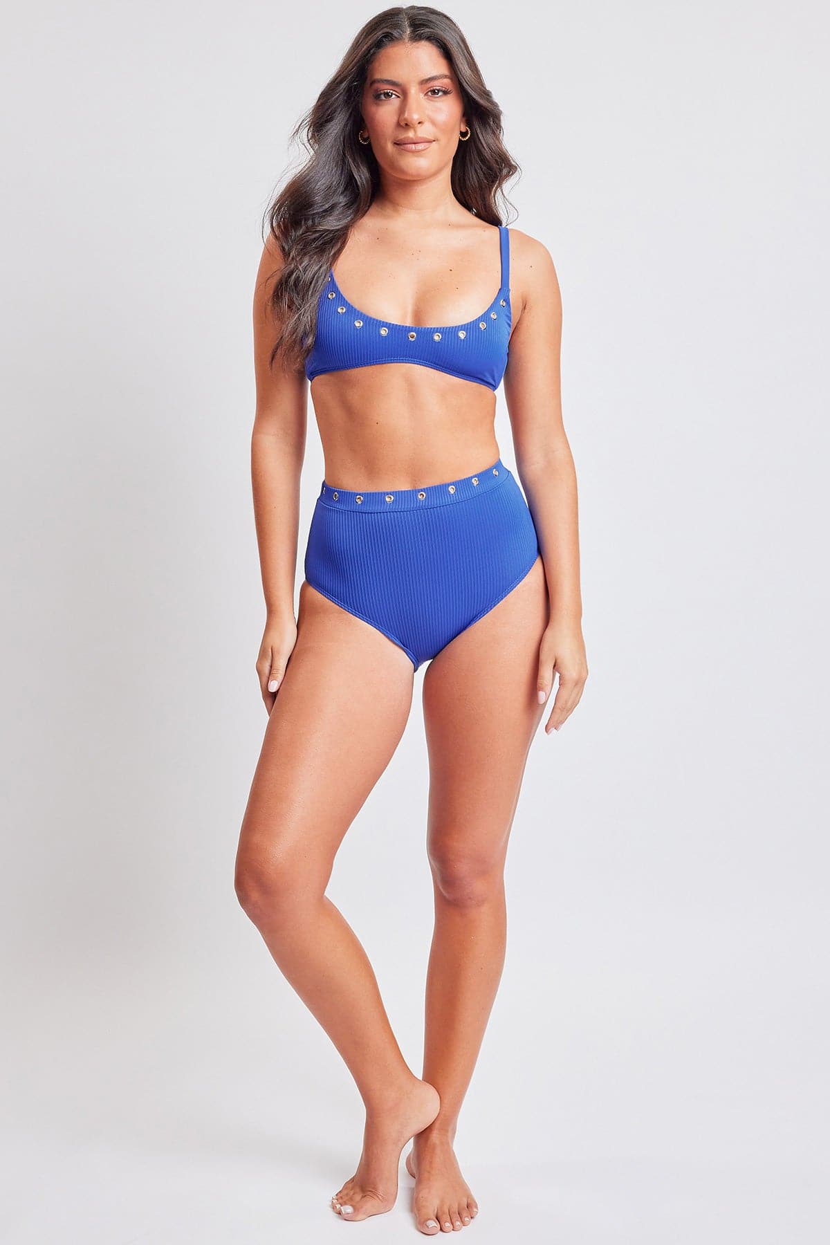 Life’s A Beach Grommet Trim Bralette Bikini