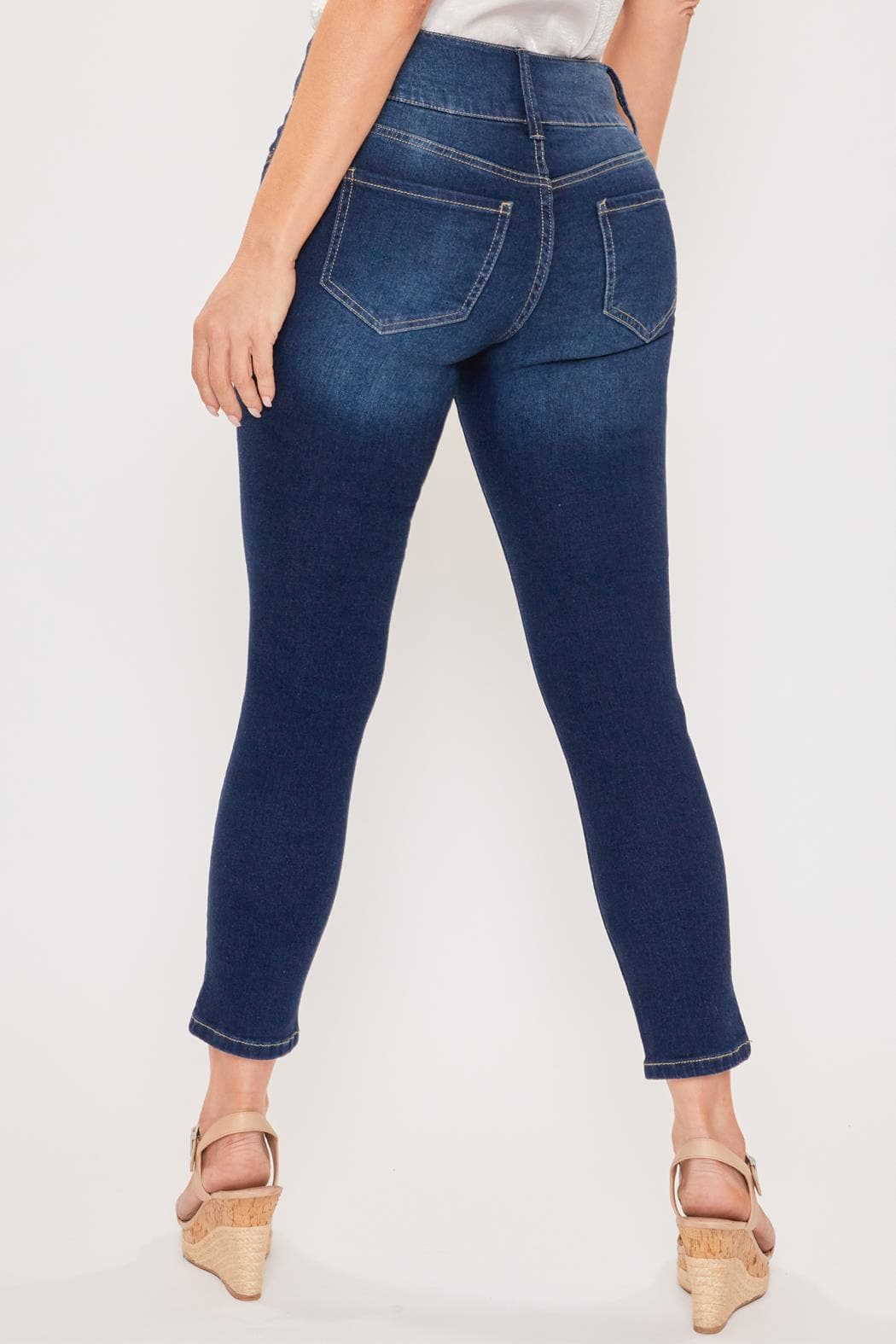 Women Petite 3 Button High Rise Skinny Jean Pp60741