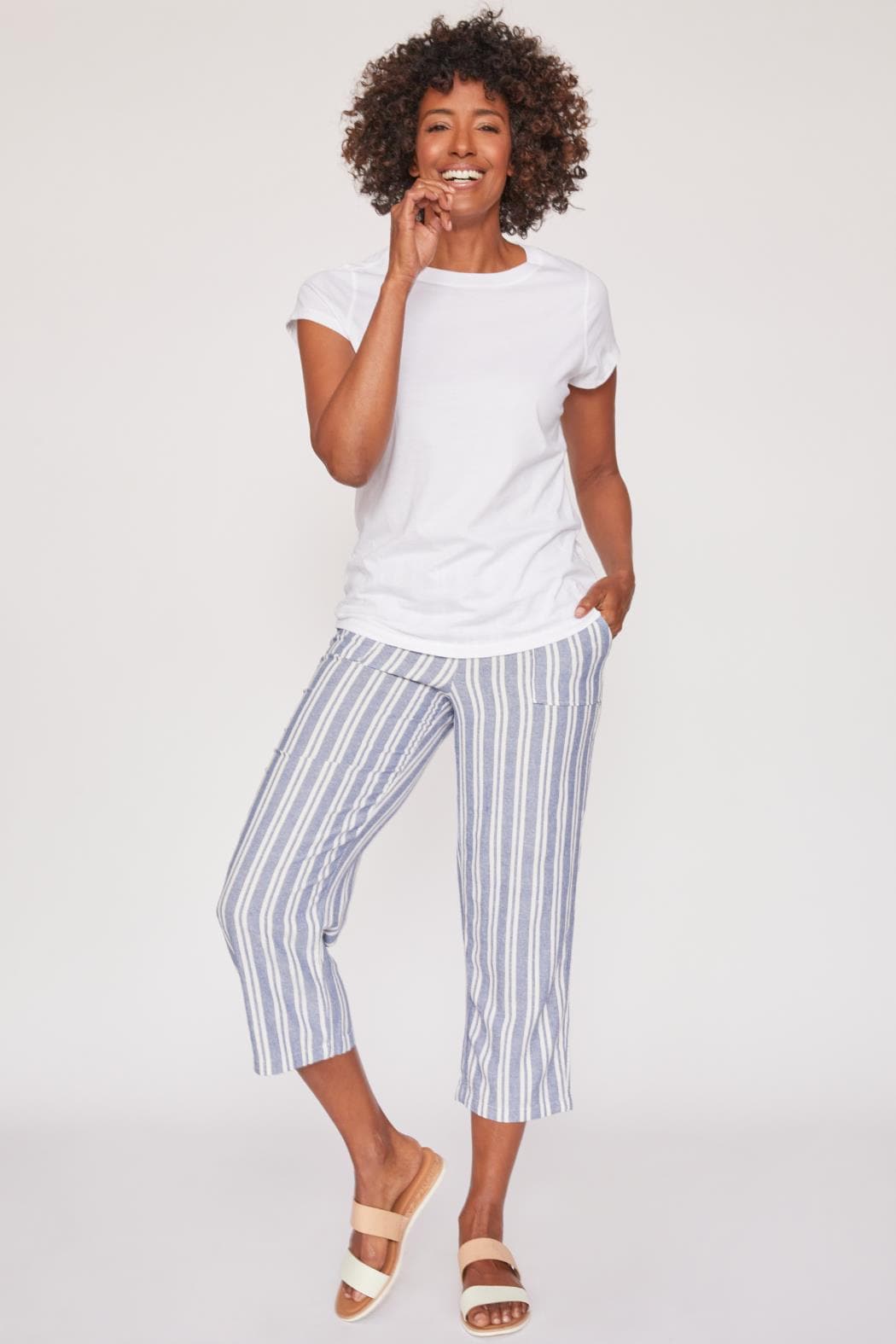 Blue White Stripe