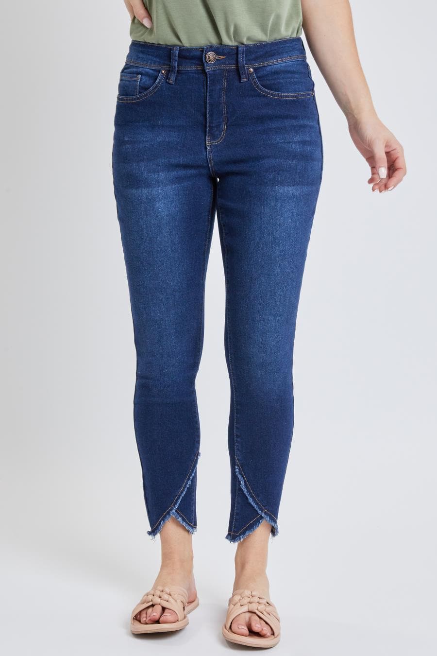 Women Tulip Hem Ankle Jean Wp73050