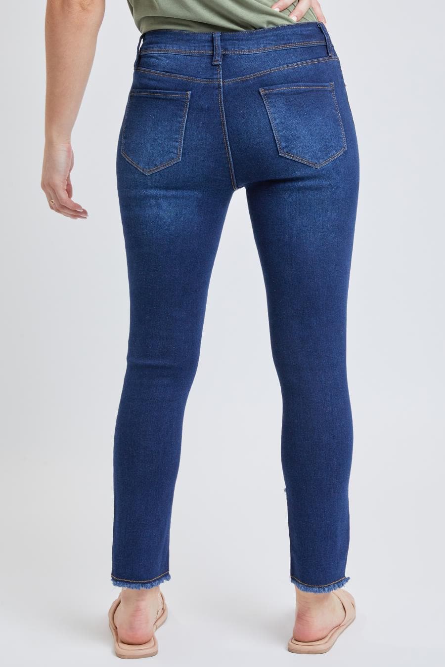 Women Tulip Hem Ankle Jean Wp73050