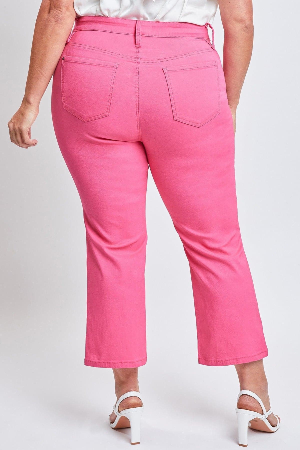 Women's Plus Size Hyperstretch High Rise Cropped Wide Leg Flood Pants