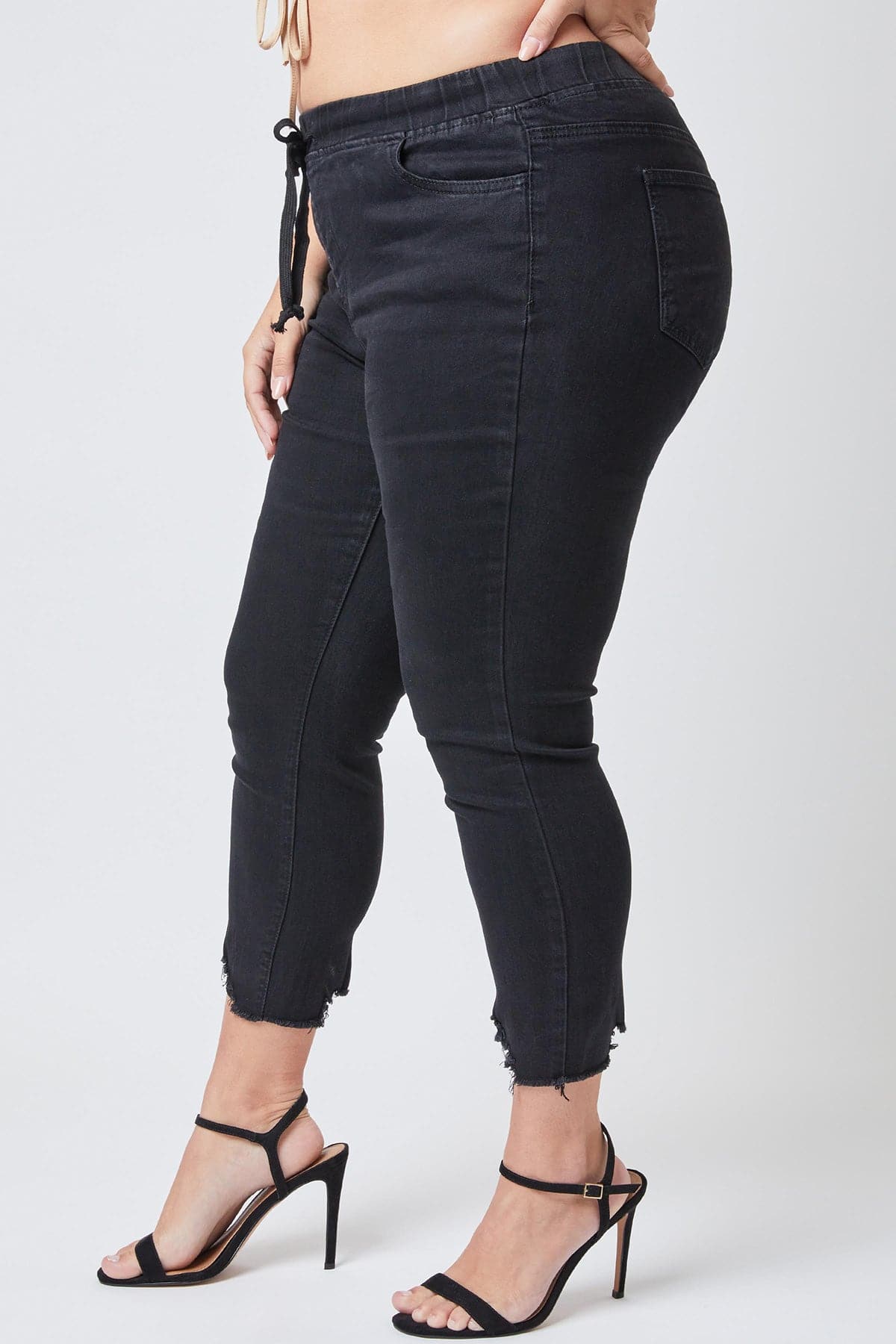 Junior Plus Size High Rise Denim Ankle Jogger Ep961124