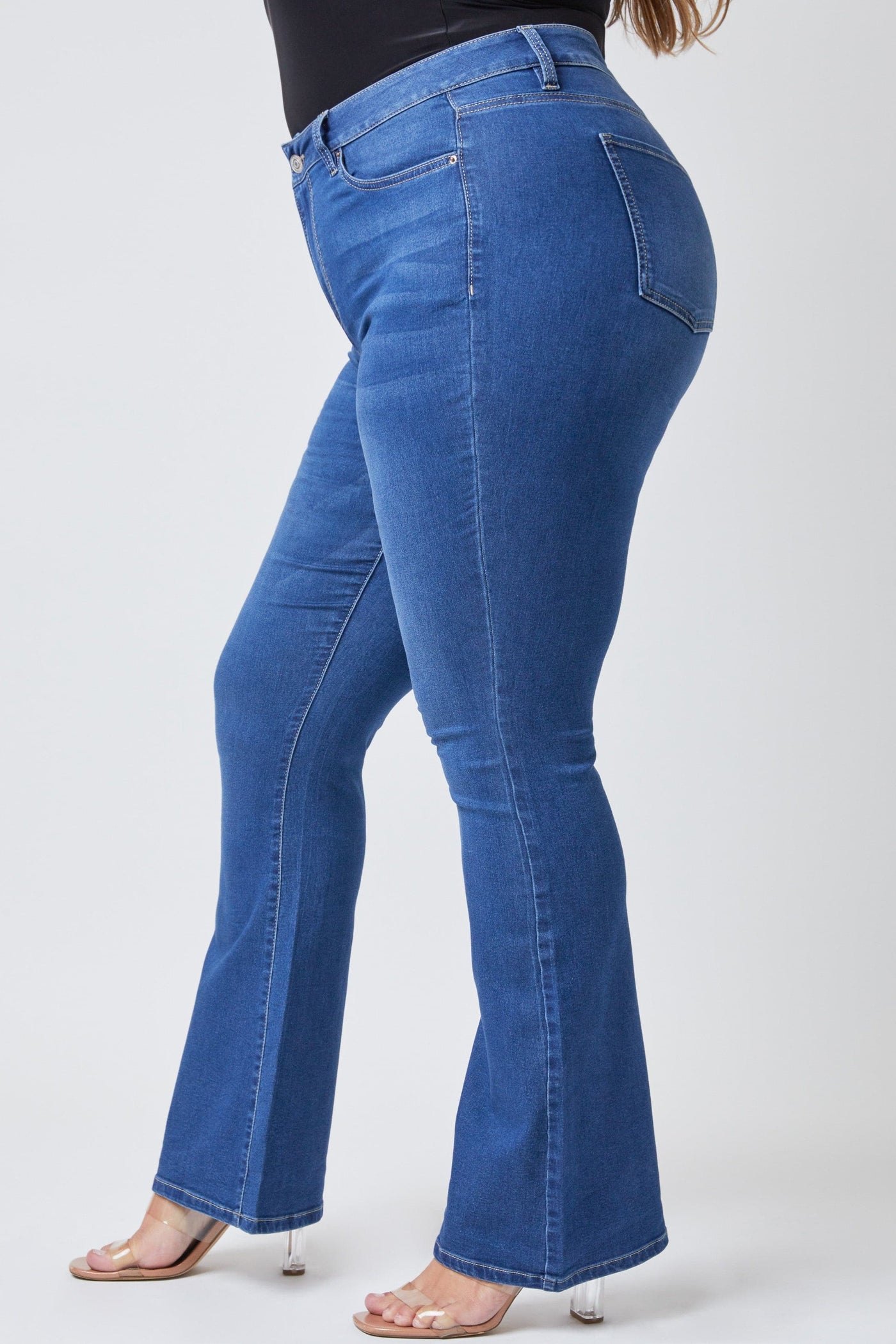 Junior Plus Size Hyper Denim Super Stretchy Flare Jean