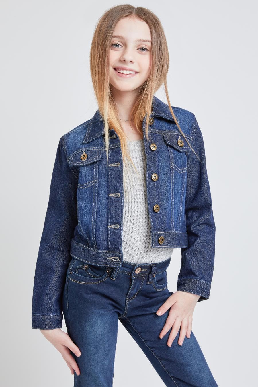 Girls Basic Denim Jacket from YMI