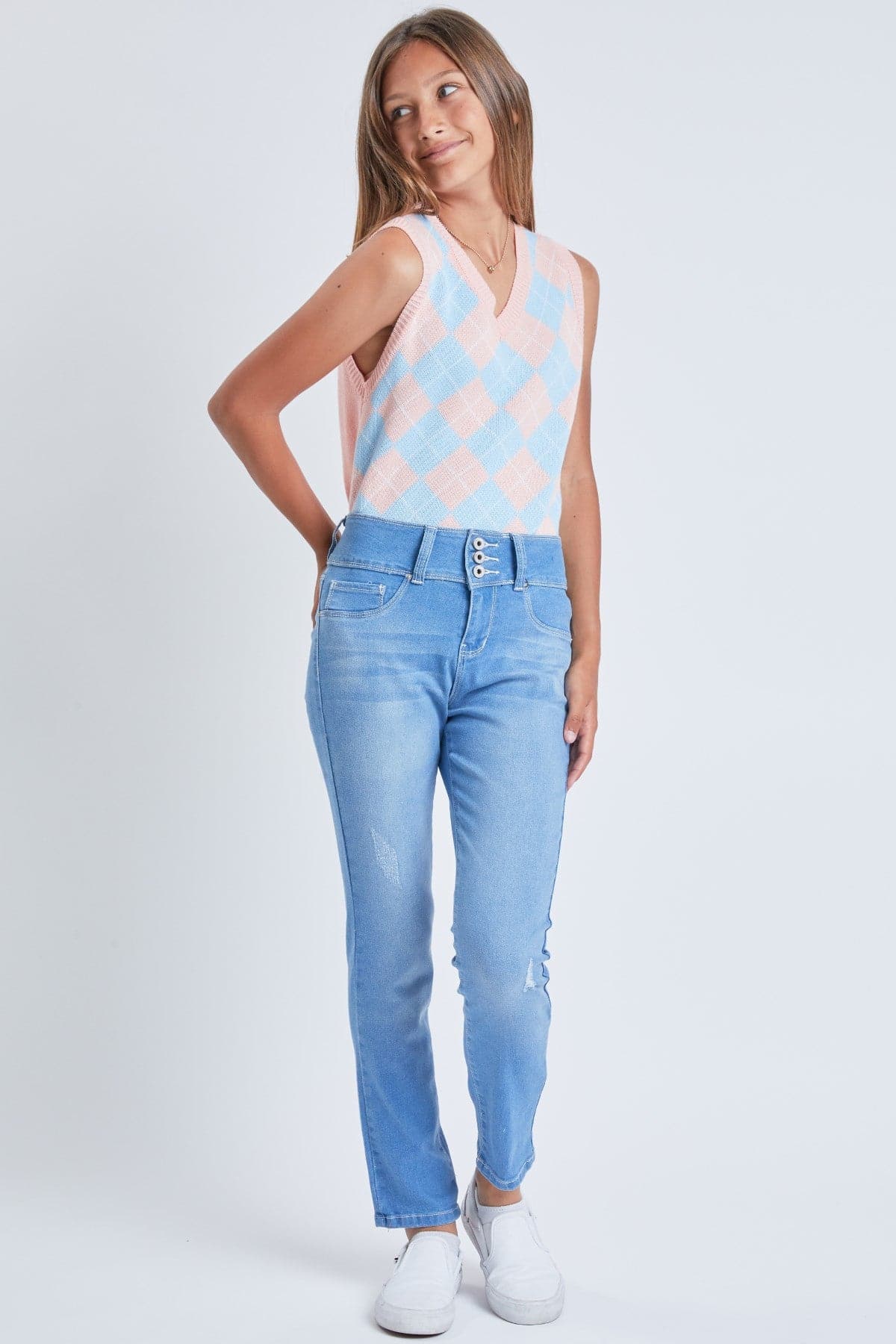 L Light Blue Rips