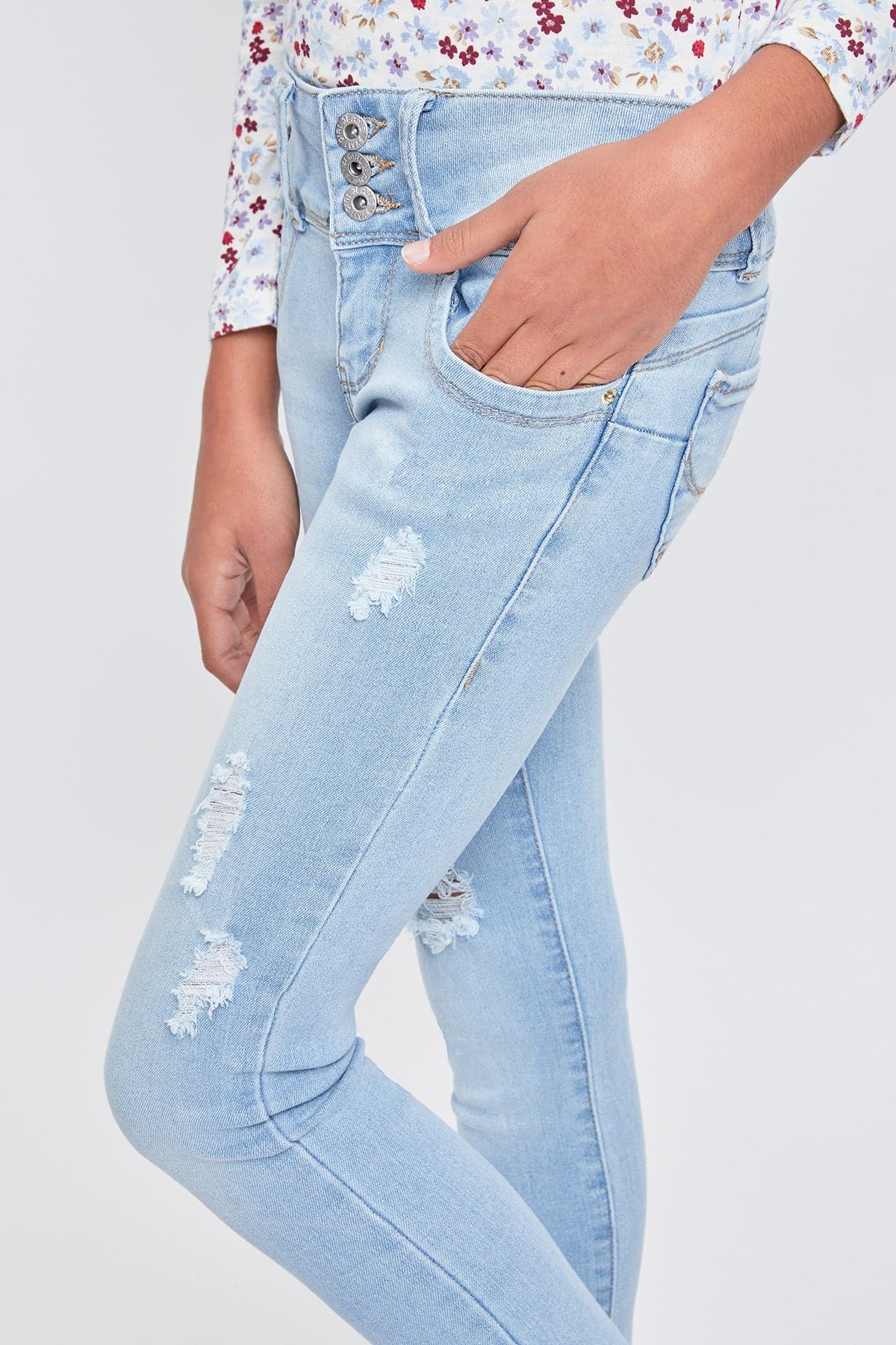 Girls Sustainable WannaBettaFit 3-Button Skinny Jeans