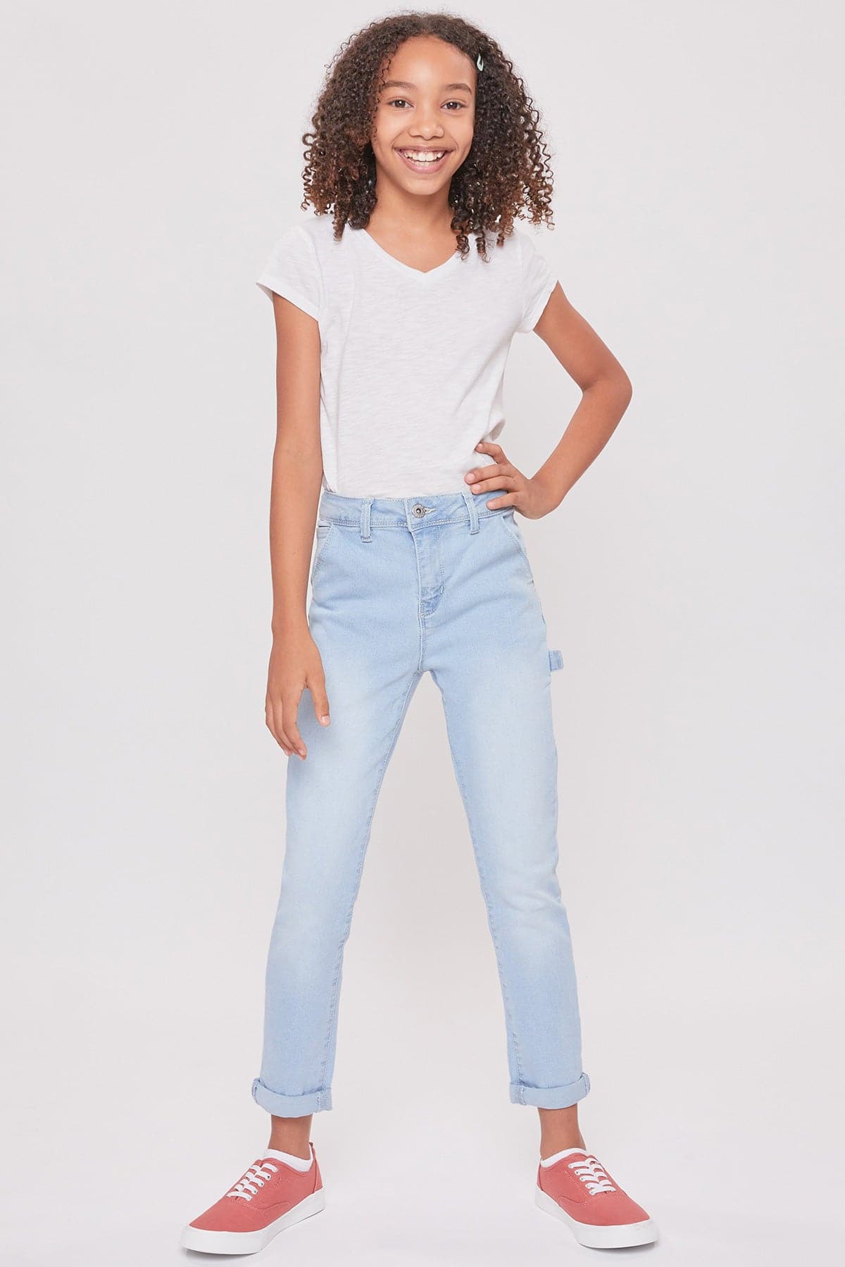 Girls Roll Cuff Carpenter Jeans