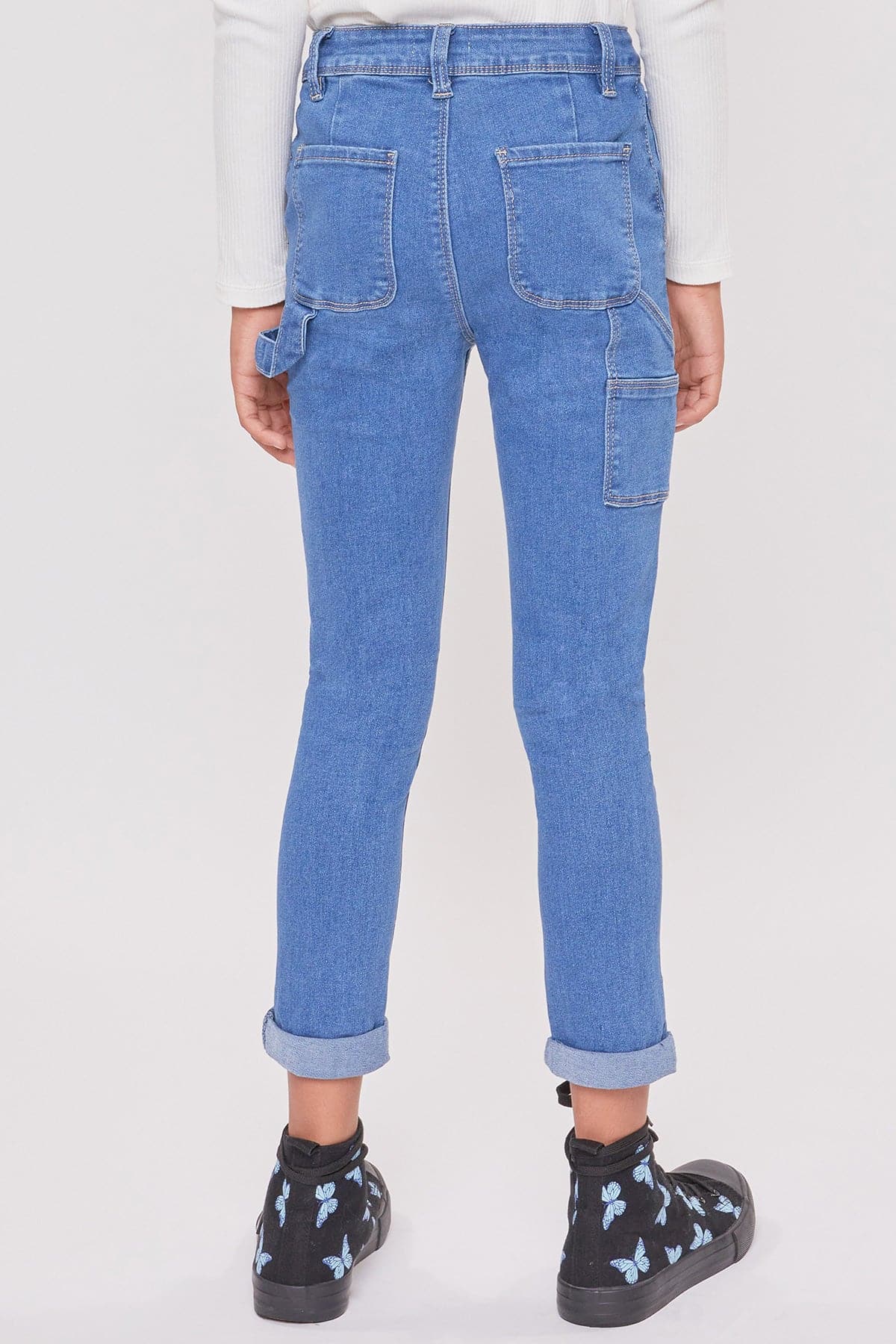 Girls Roll Cuff Carpenter Jeans